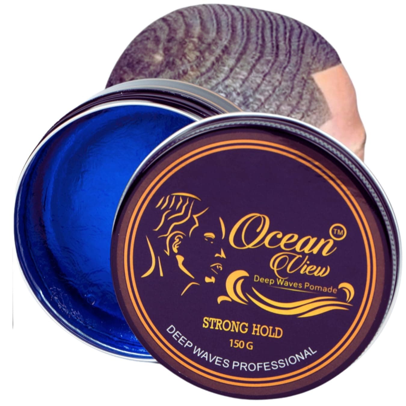 Ocean View Deep Waves Pomade - Water-based (4oz) can - Smooth Application & Strong-hold - Residue-free, Water-based & Professional Formula
