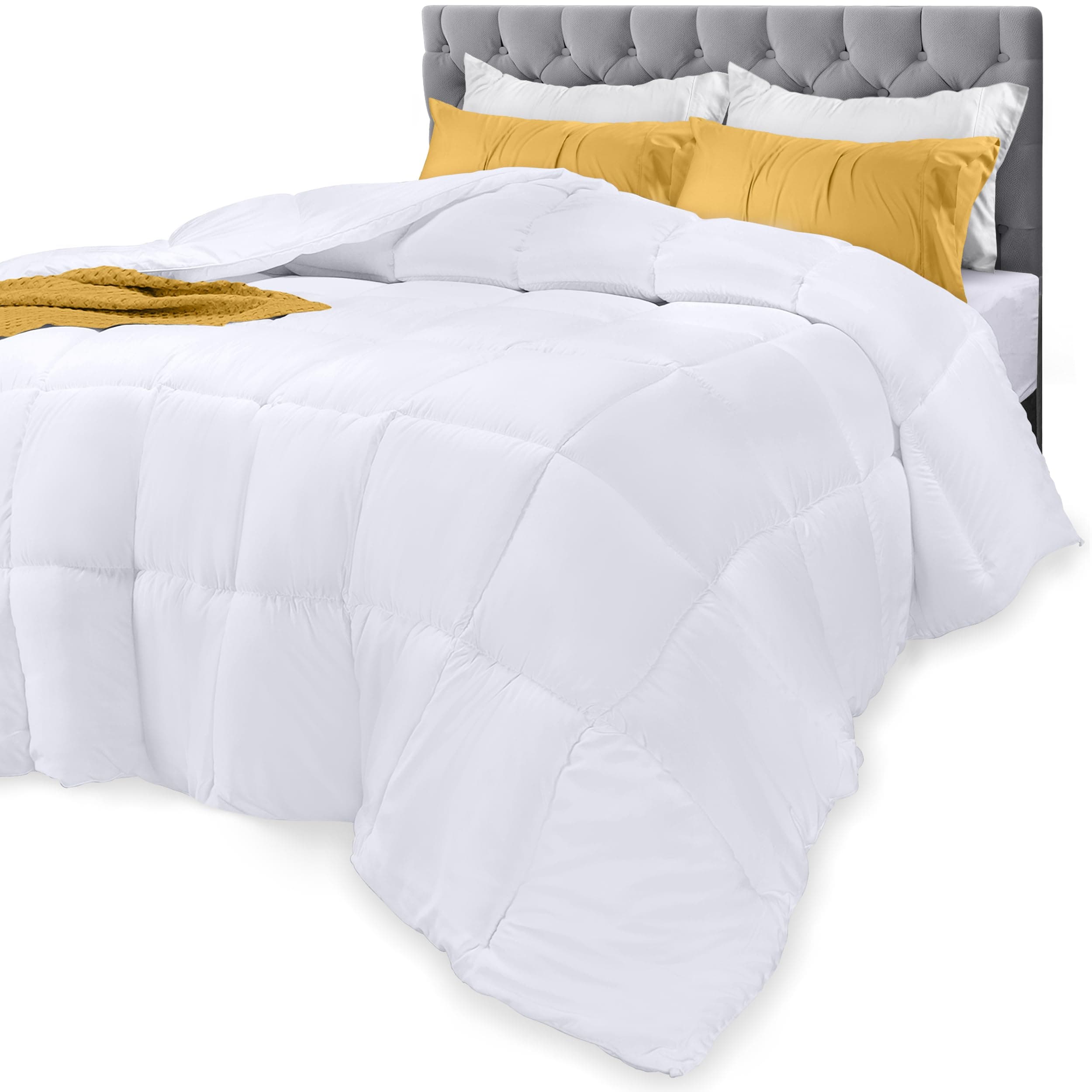 Utopia Bedding Comforter – All Season Comforter Full Size – White Comforter Full - Plush Siliconized Fiberfill - Box Stitched