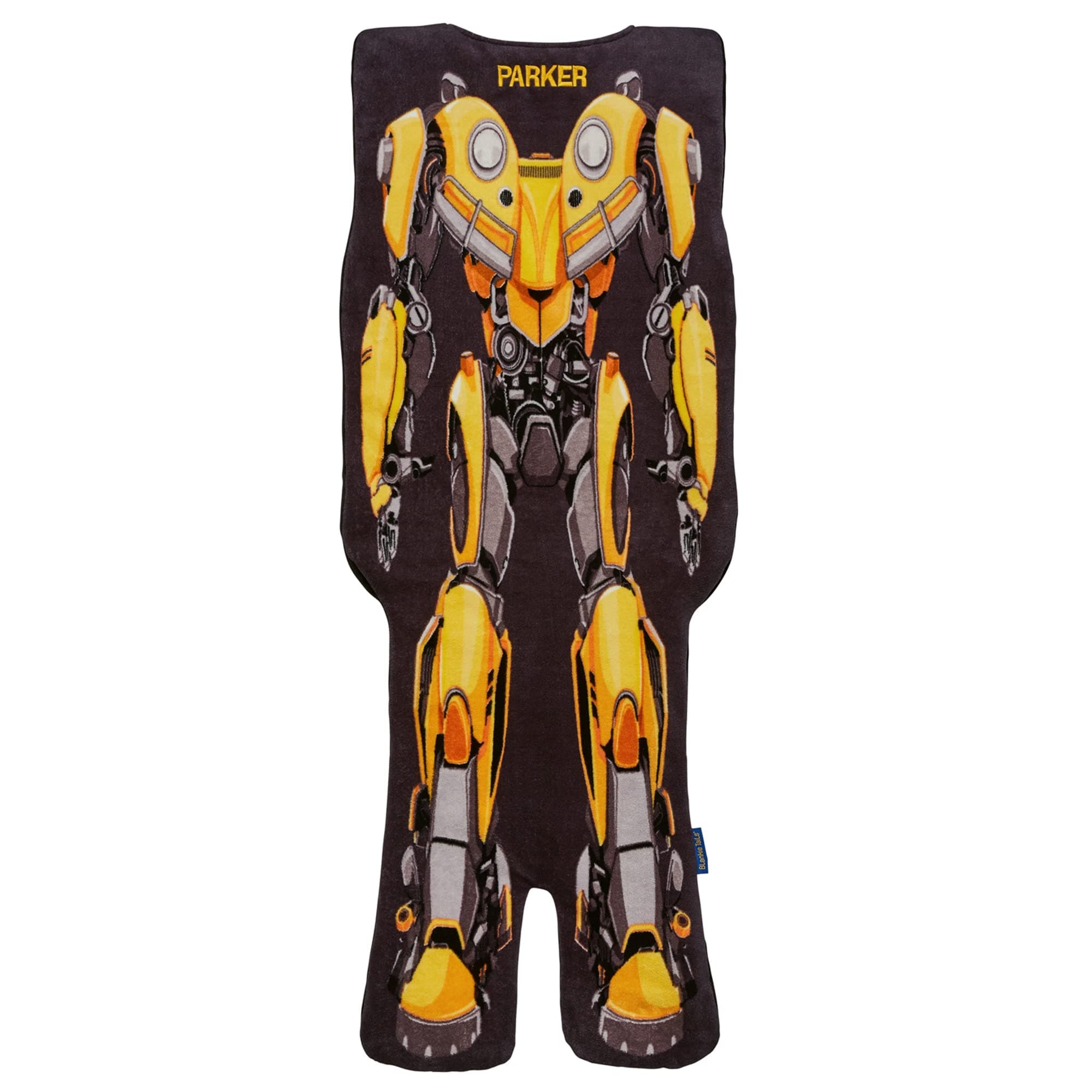 Personalized Bumblebee Transformer Blanket, Double Sided Soft Minky Fleece, Machine Washable Wearable Blanket - 59'' H x 23'' (Kids Ages 5-12)