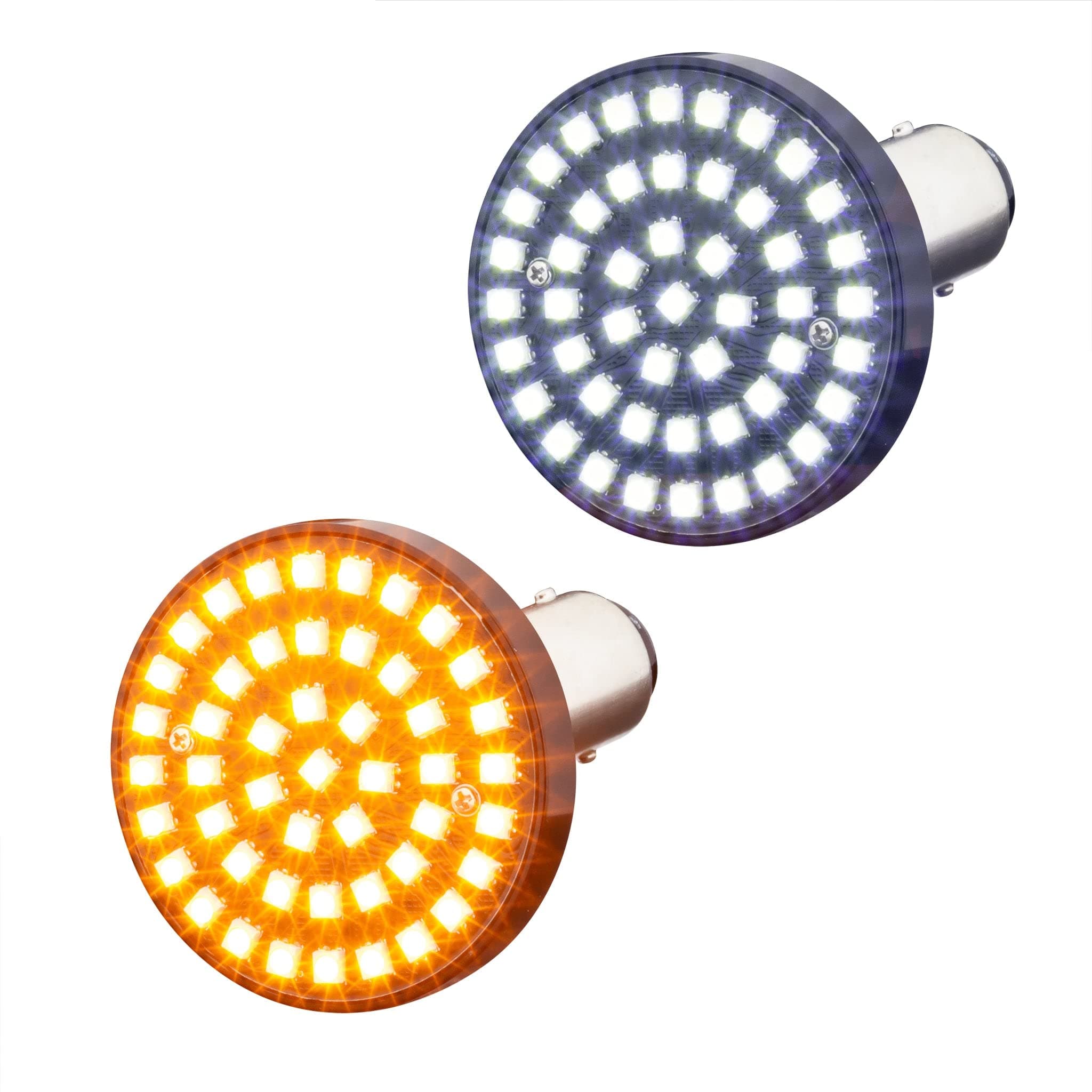 Eagle Lights SUNBURST Front 2 inch LED Turn Signals with White Running Lights for Harley Davidson Motorcycles