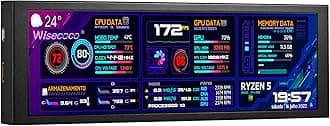 7.84 Inch Mini Monitor HD IPS 1280x400 Secondary Screen Stretched Bar LCD Screen with Case for Laptop Speed Temperature Windows Aida64 CPU GPU Monitoring