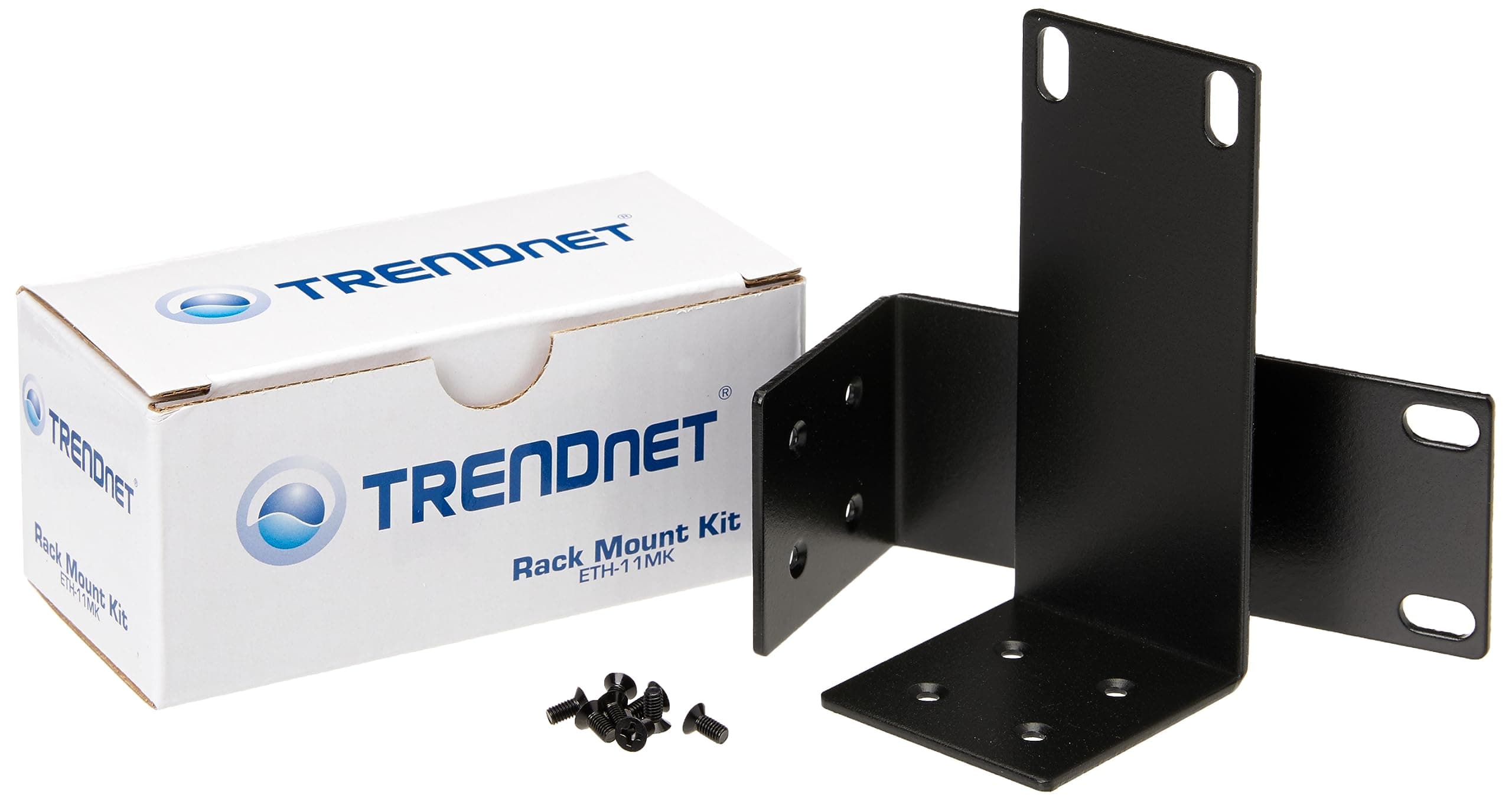 TRENDNet Rack Mount Kit, Compatible with TEG-S16Dg and TEG-S24Dg Switches, Mount an 11 Inch Wide Switch to A 19 Inch Equipment Rack, Mounting Brackets and Mounting Screws Included, Black, ETH-11MK