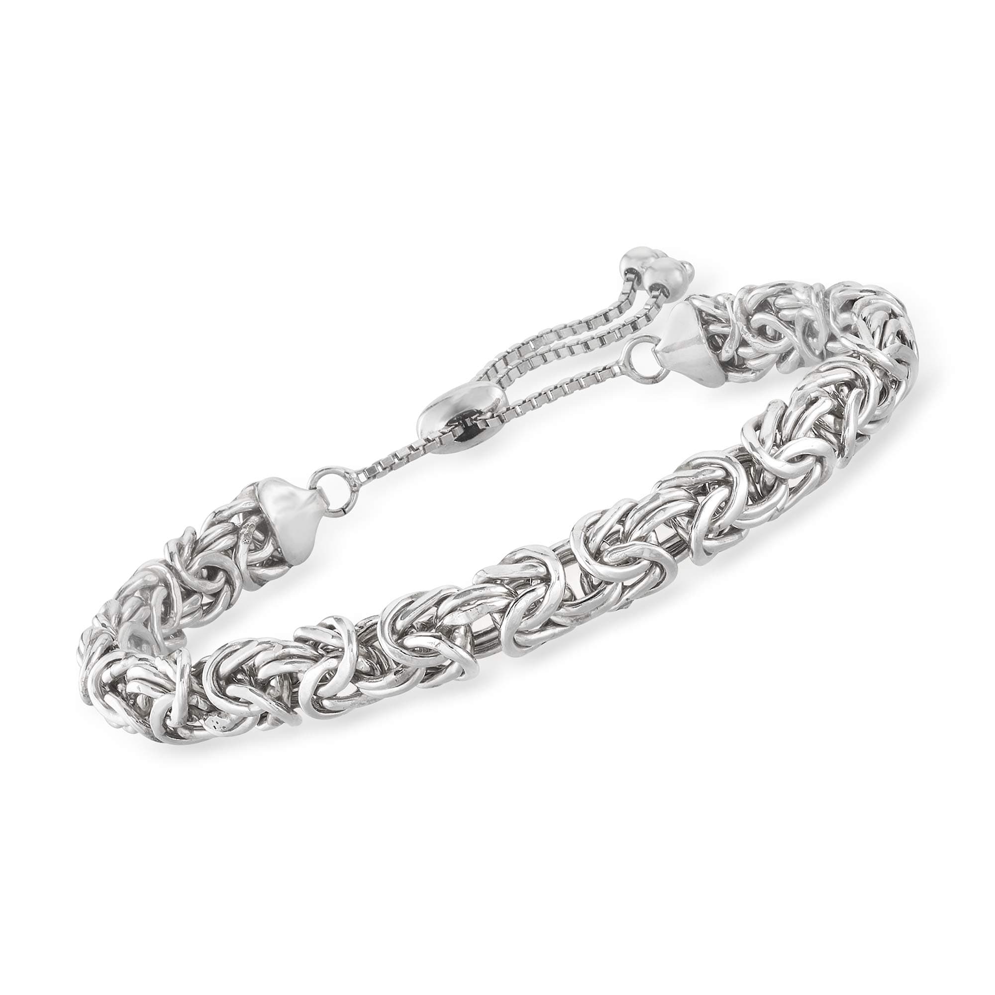Sterling Silver Byzantine Bolo Bracelet