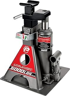 Powerbuilt 3 Ton All-In-One Hydraulic Bottle Jack And Jackstand In One Unit, Compact, Wide Base, 11- 21 Inch Range, Eliminates Jackstands, For Unibody, Trucks, Suvs, Rvs, Cars, Trailers, Asme - 620471