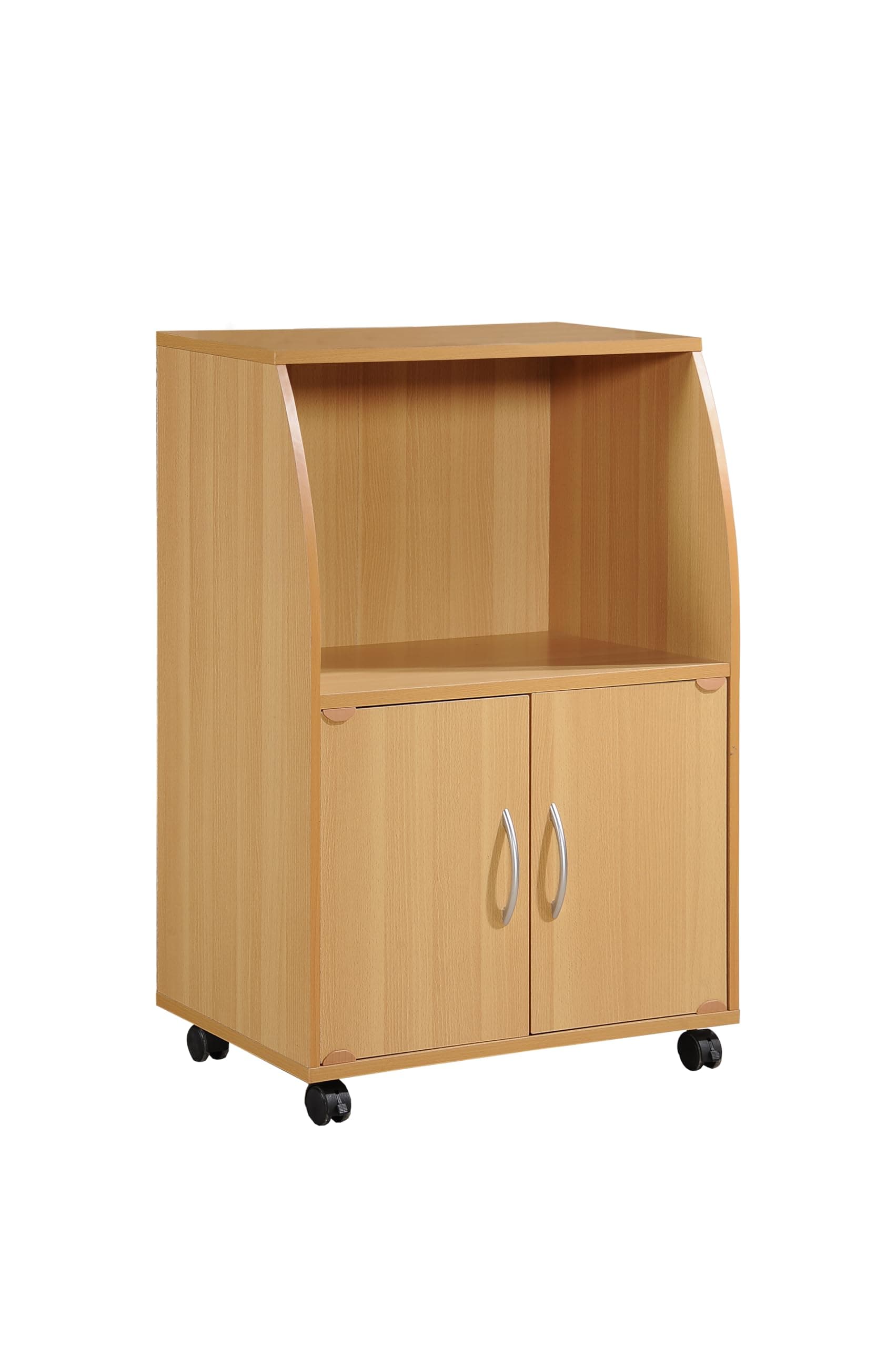 HODEDAH IMPORT Kitchen Cart, Space-Saving & Stylish Storage Solution, Multipurpose Unit, 38.1 x 55.88 x 83.82 cm Dimension; 14.97 Kilograms, Wood, Beech