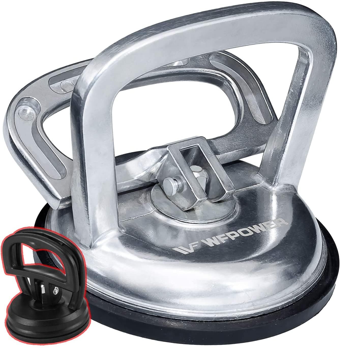 WFPOWER 2 x Car Dent Pullers, Aluminum Dent Pullers Body Dent Repair Suction Cup, Powerful Car Dent Remover Tool with Handle Lifter for Car Dent Repair, Glass Lifting, Objects Moving