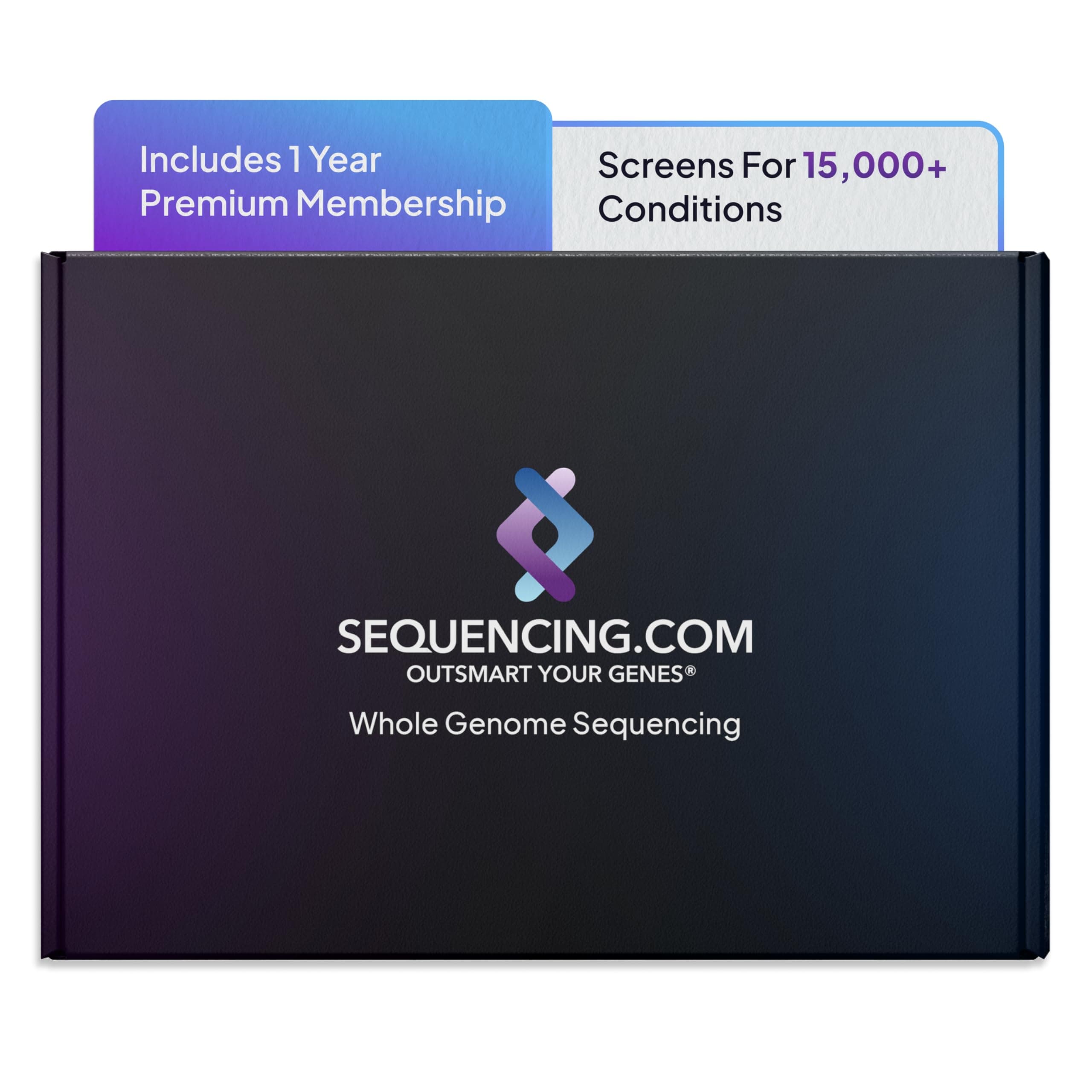 Whole Genome Sequencing Bundle | Genetic Testing WGS Kit | All-in-One DNA Test | Personalized Health, Disease Screening, Carrier Status, Health Predispositions & Wellness Reports