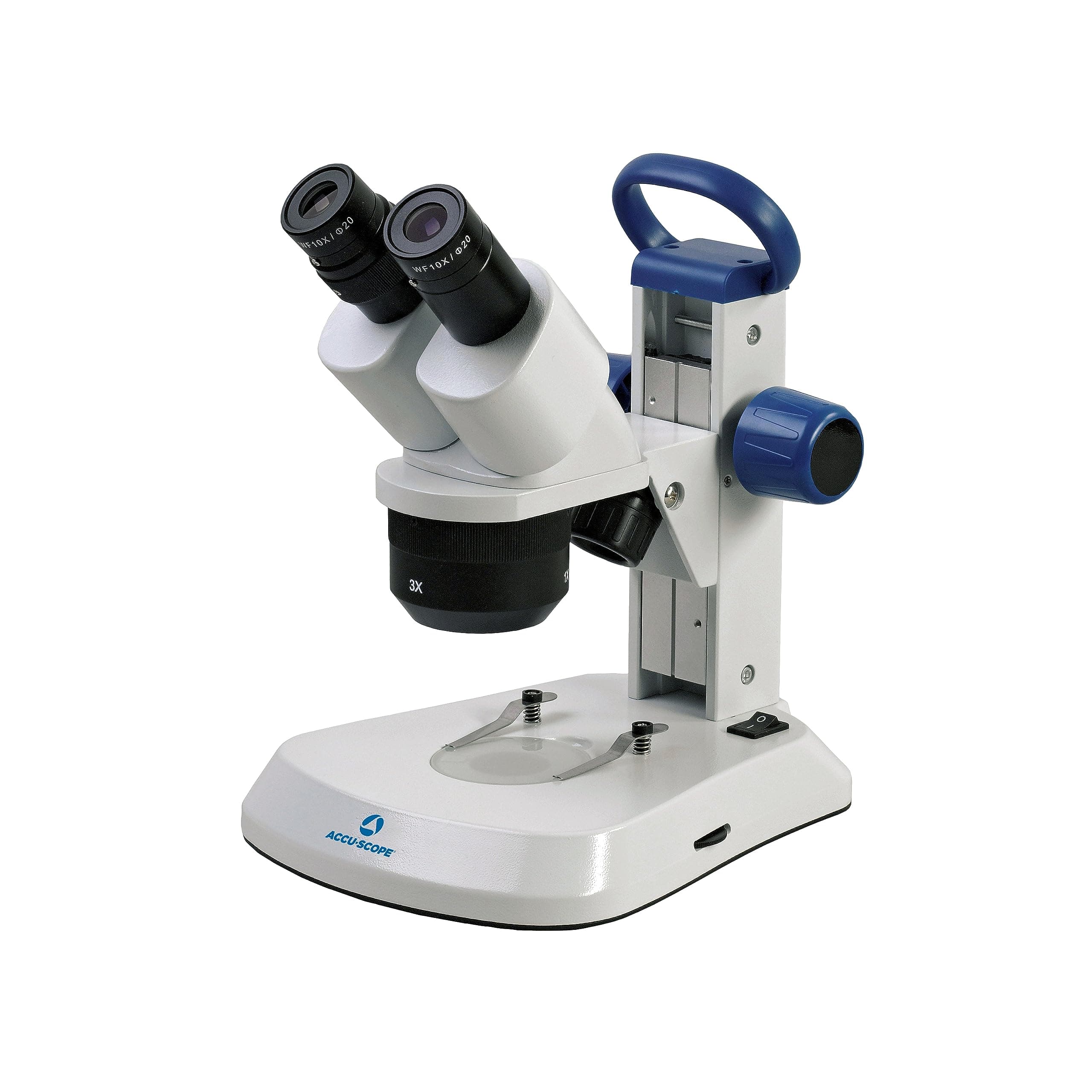 Stereo Microscope EXS-210-123 - 10X/20X/30X Fixed Magnifications - 3 Way Cordless LED Illumination - Dissecting Microscope for Science, Gemology/Jewelry, Hobbyists