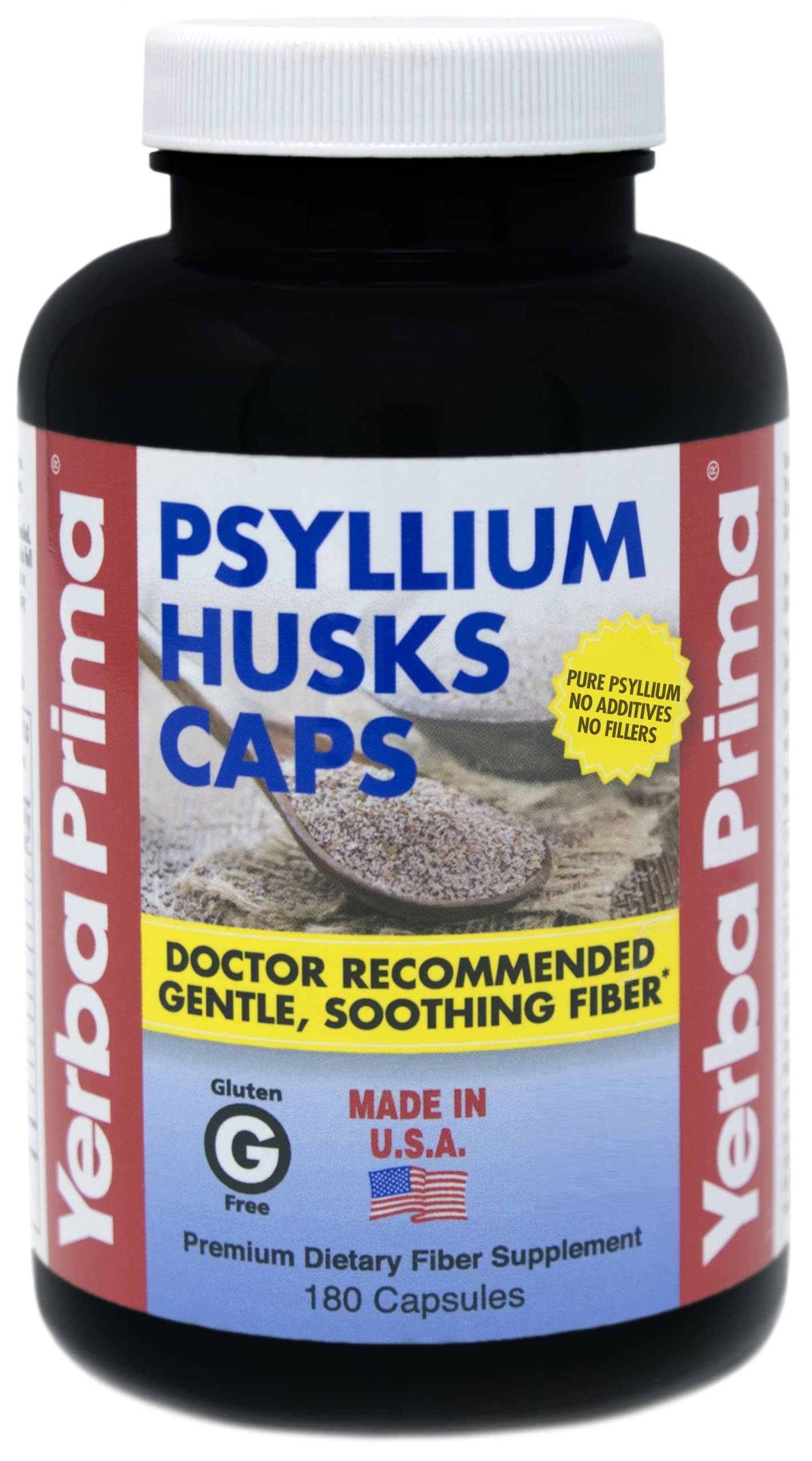 Psyllium Husks Caps, 180 Capsules
