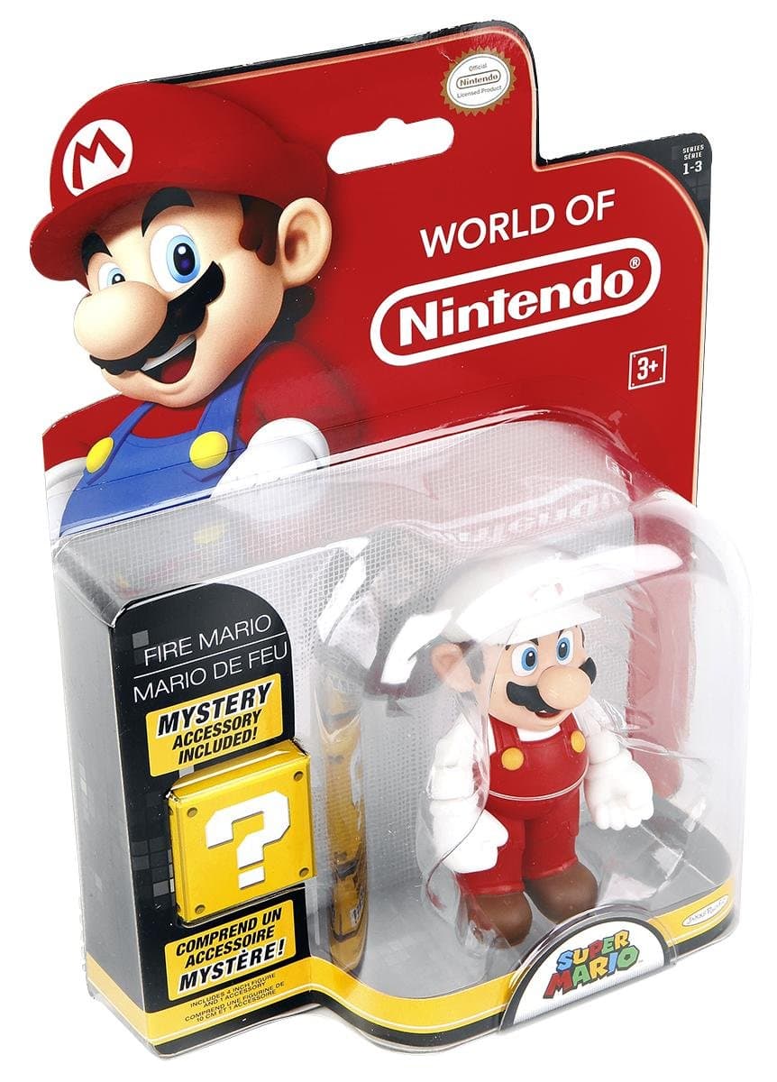 Super Mario Fire Mario Figure with Fire Flower Accessory