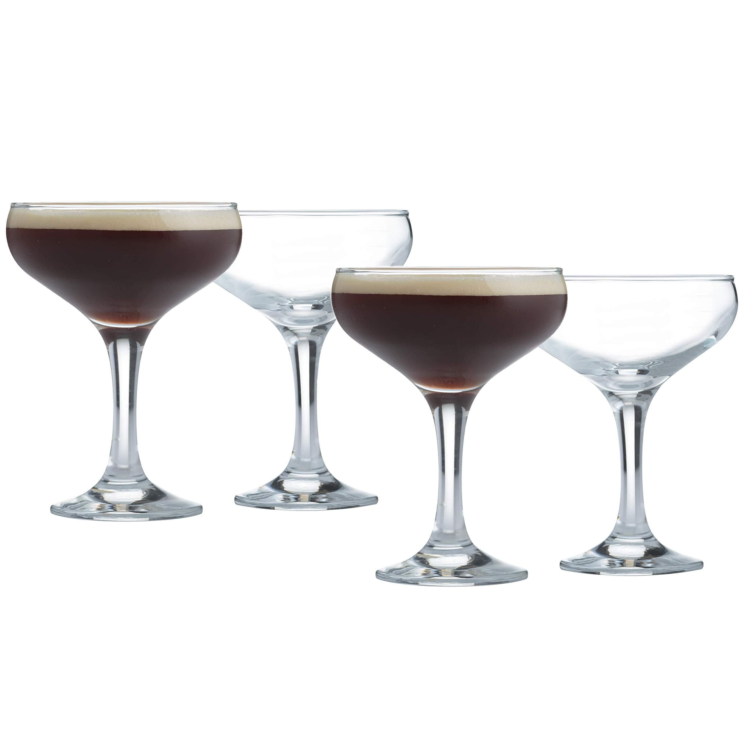 Set of 4 Cocktail Saucer Glasses