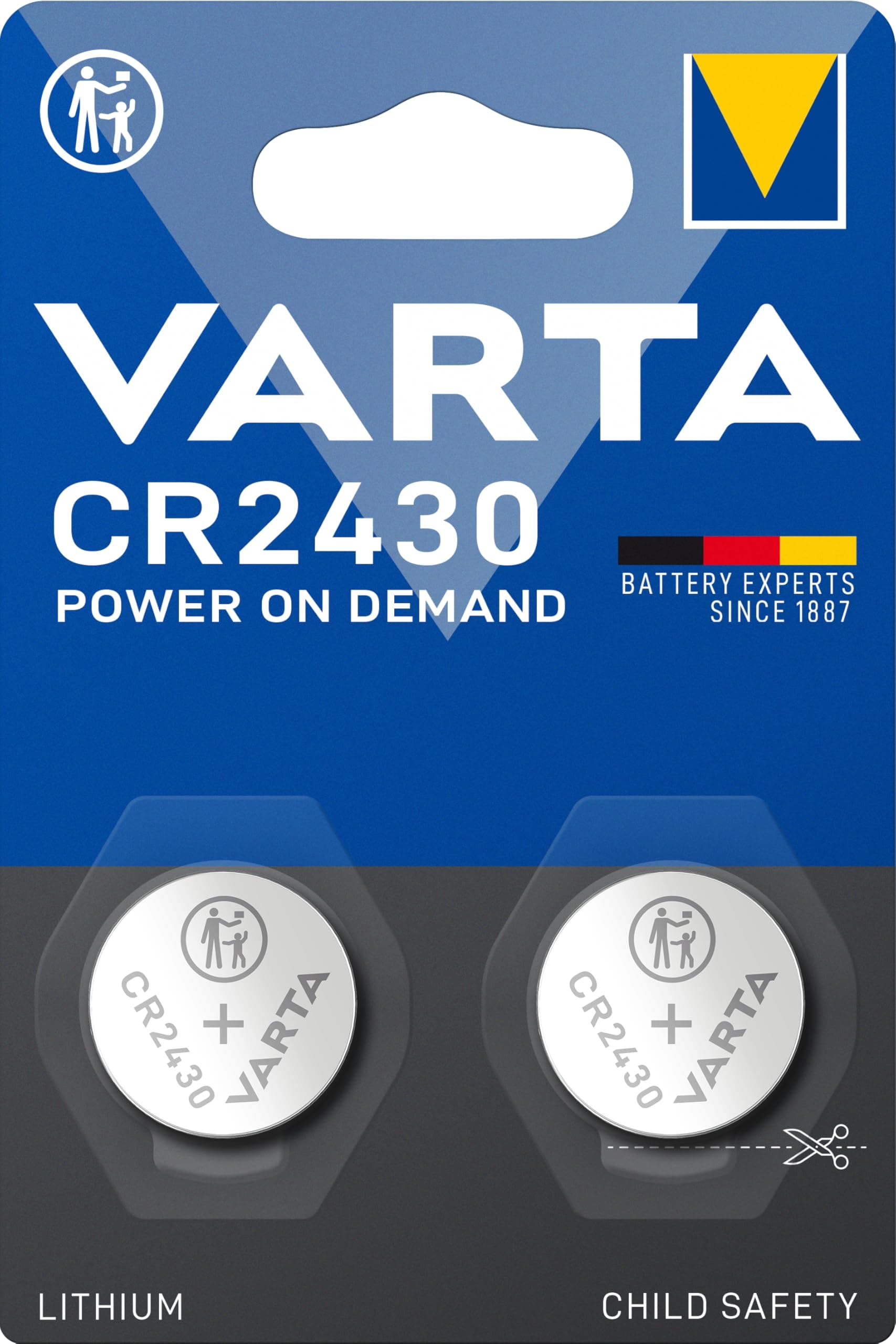 CR2430 Lithium Button Cell Battery for Small Electronics (2-Pack)