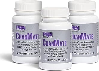 - PRN Pharmacal CranMate Cranberry Supplement - Chewable Cranberry Extract Nutritional Supplements for Dogs & Cats - 60 Chew Tabs (3 Pack)