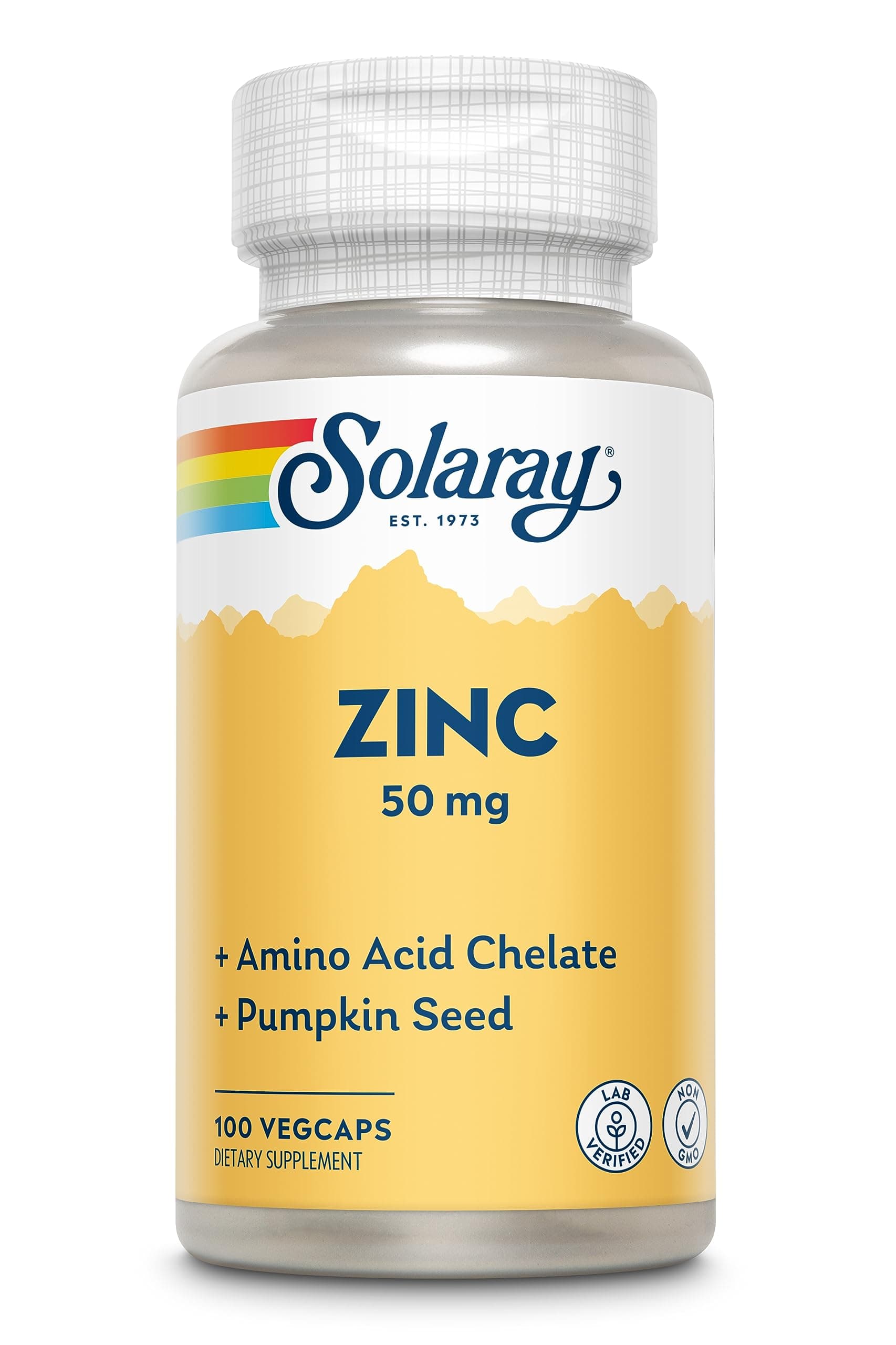 Solaray Zinc 50Mg, 100 Vegetable Capsules