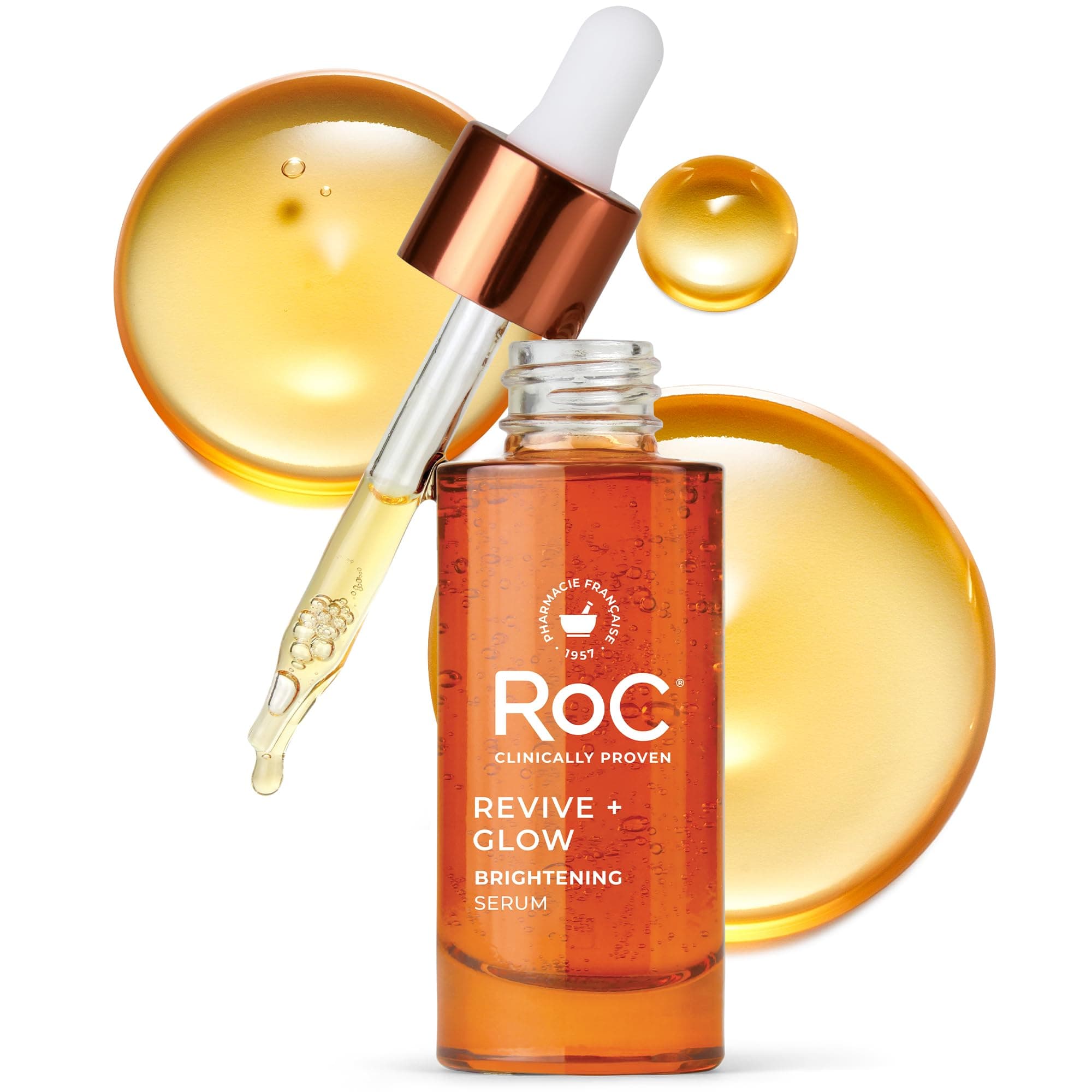 RoC Multi Correxion Revive + Glow 10% Active Vitamin C Serum for Face, Daily Anti-Aging Wrinkle and Skin Tone Skin Care Treatment, Brightening Serum for Dark Spots, 1 Fluid Ounce
