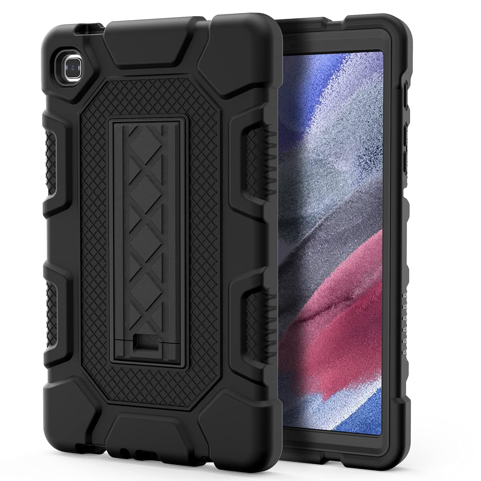 Case for Samsung Galaxy Tab A7 Lite 8.7 Inch 2021 (SM-T220/T225), Slim Heavy Duty Shockproof Rugged High Impact Protective Case,Black