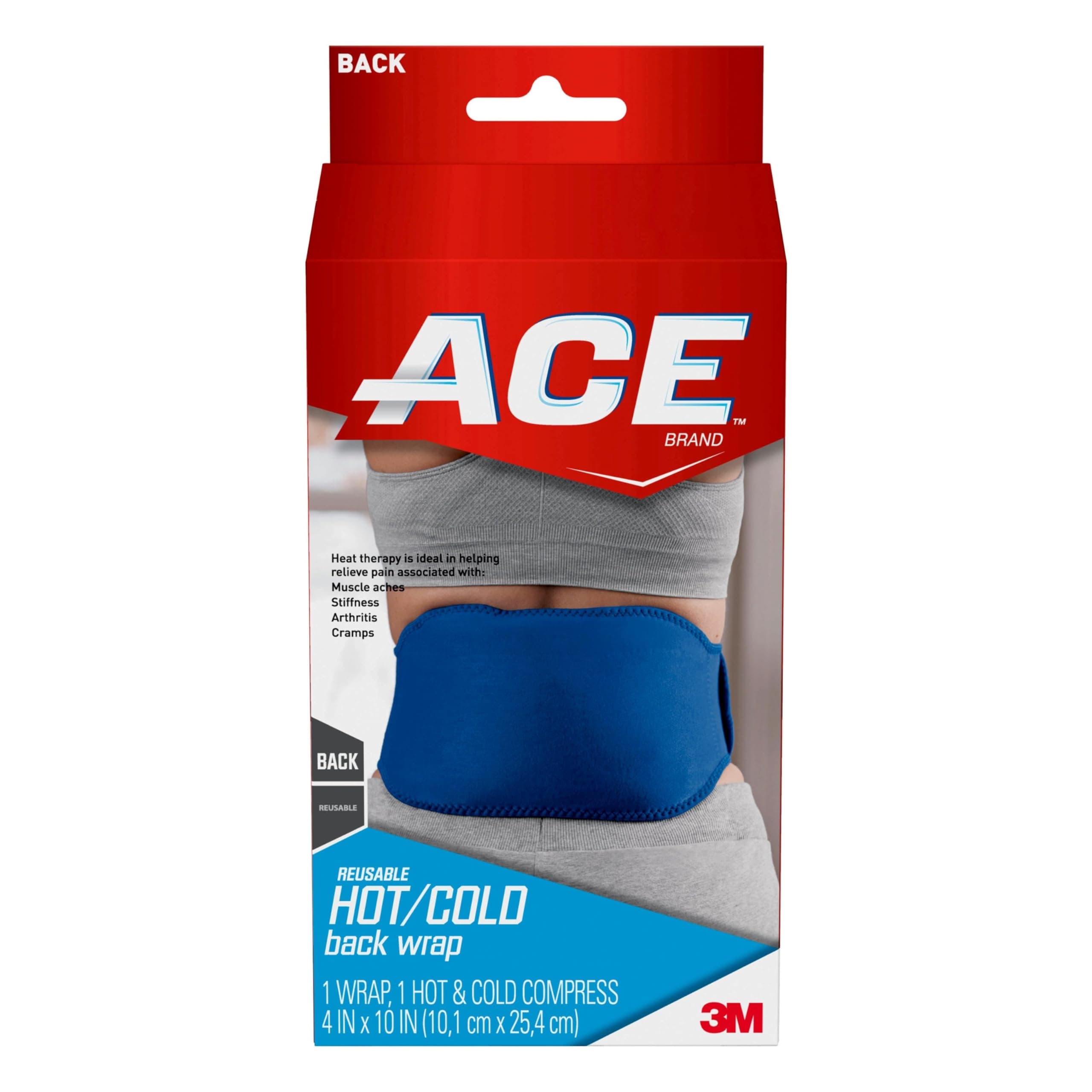 ACE Brand Cold/Hot Compress Back Wrap Blue