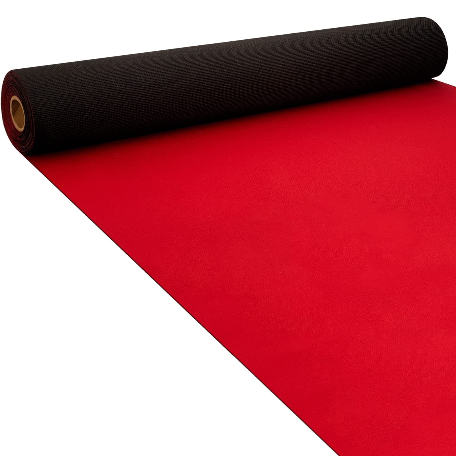 20 x 2.3 Ft Neoprene Red Carpet Runner Reusable Red Plastic Floor Runner Non-Slip Rubber Backed Runner Rugs for Hallway Red Aisle Runner Carpet Roll for Wedding Party Decoration Prom Business Outdoor