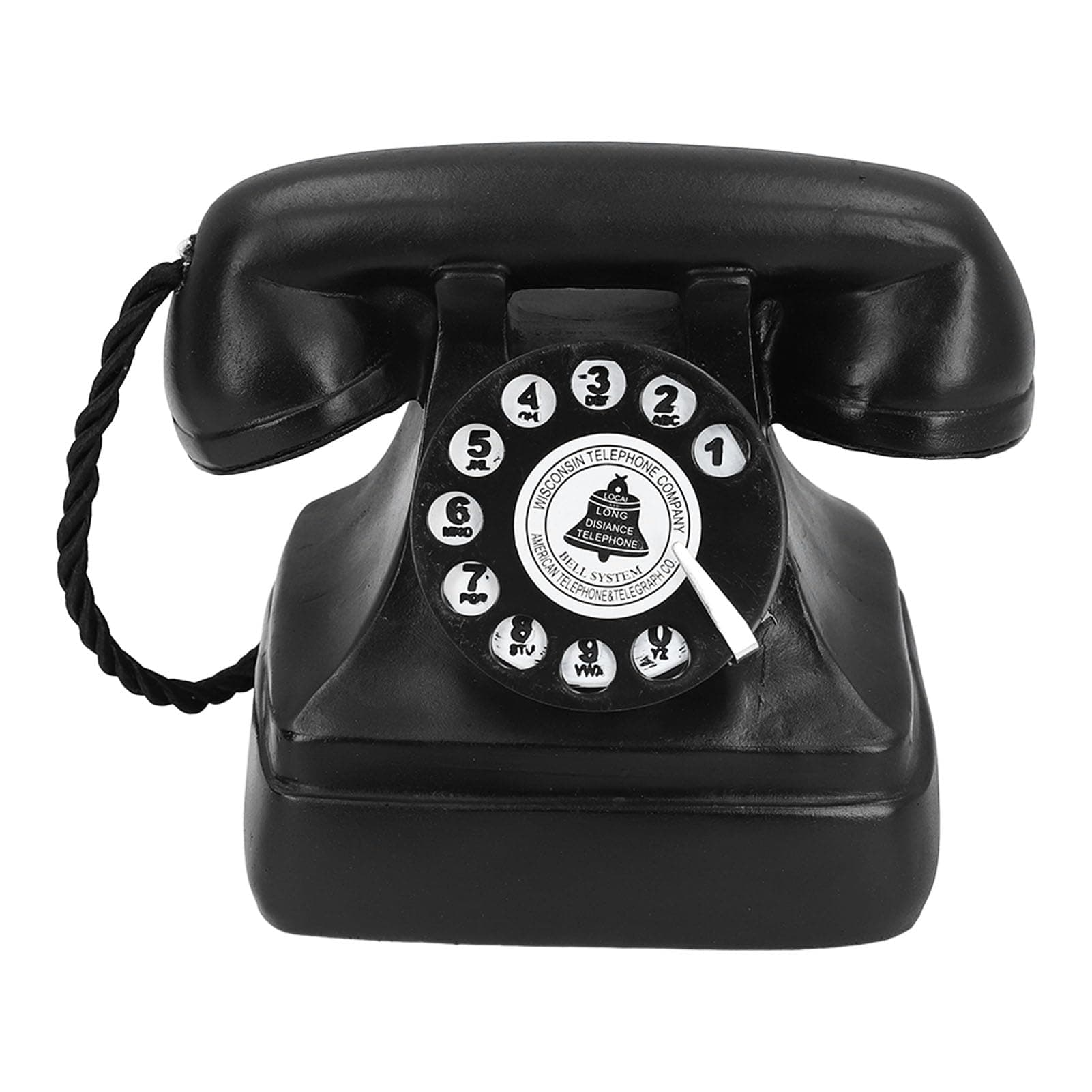 Luqeeg Retro Decorative Phone Model, Rotary Push Button Phone Model, Landline Phone Retro Telephone Decor Cafe Bar Window Decor Model Old Fashion Phone for Home Office Use