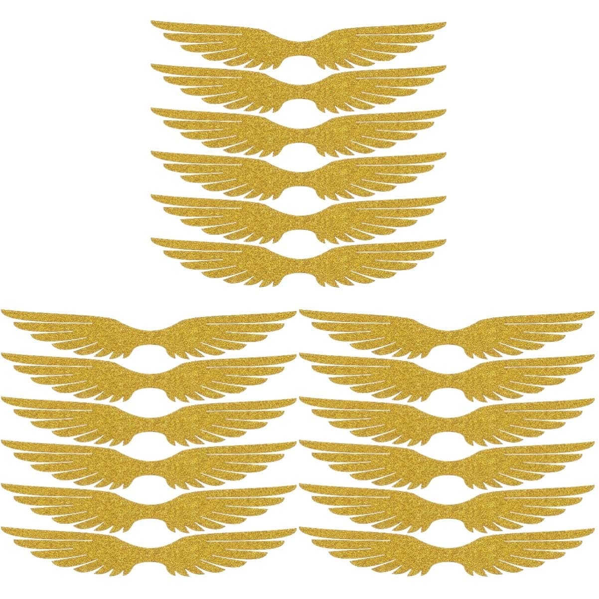 Gadpiparty Sunflower Decor 150pcs Pick Wizard Topper Wrapper Wing, for Cuake Chocolate Birthday Snack Wing Party Golden Dessert Wafer Theme Supplies Glitter Truffle Decor Decoration Cupcake Toppers