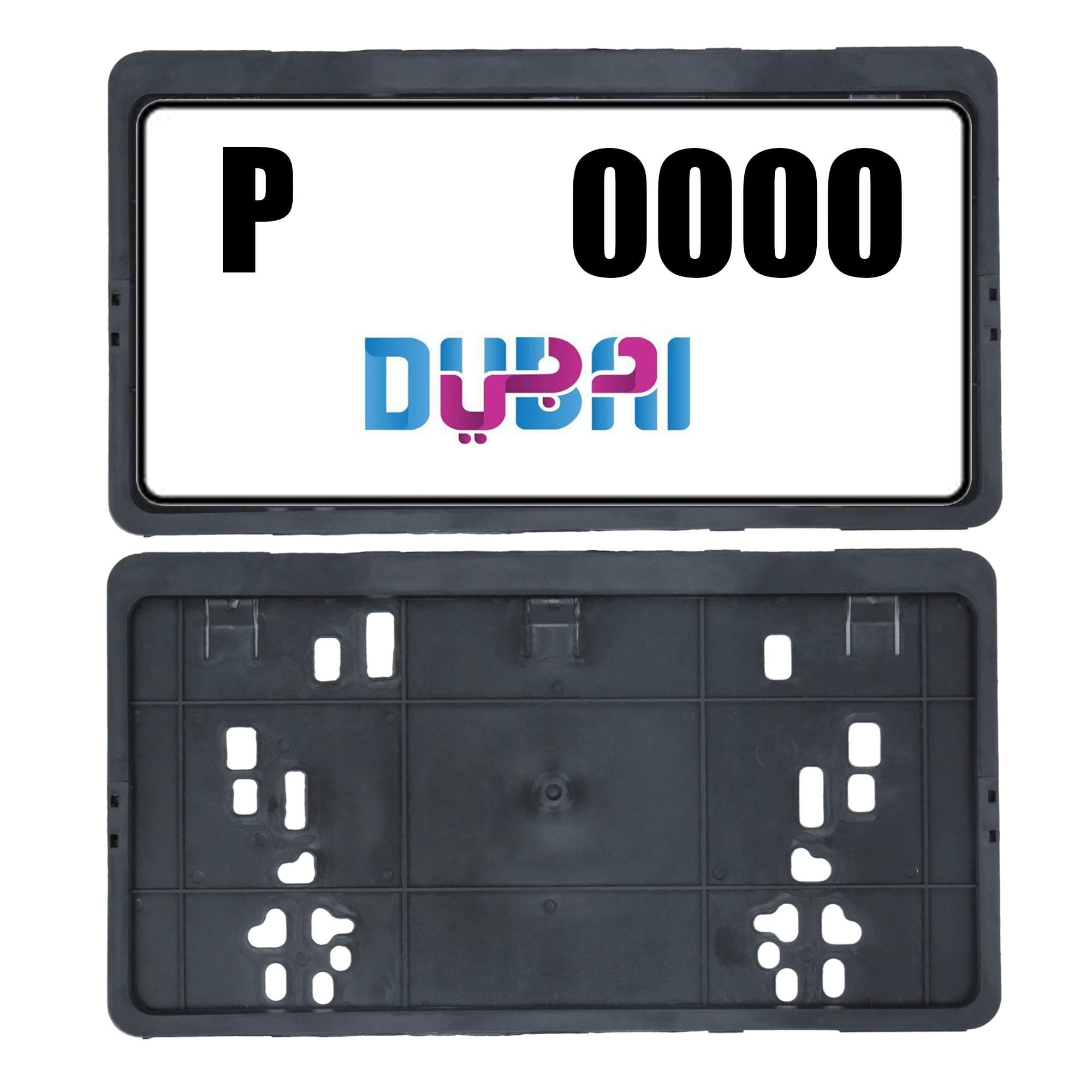 Car Small Number Plate Holder, Pair Frame for Front & Rear Side, (Small Frame)