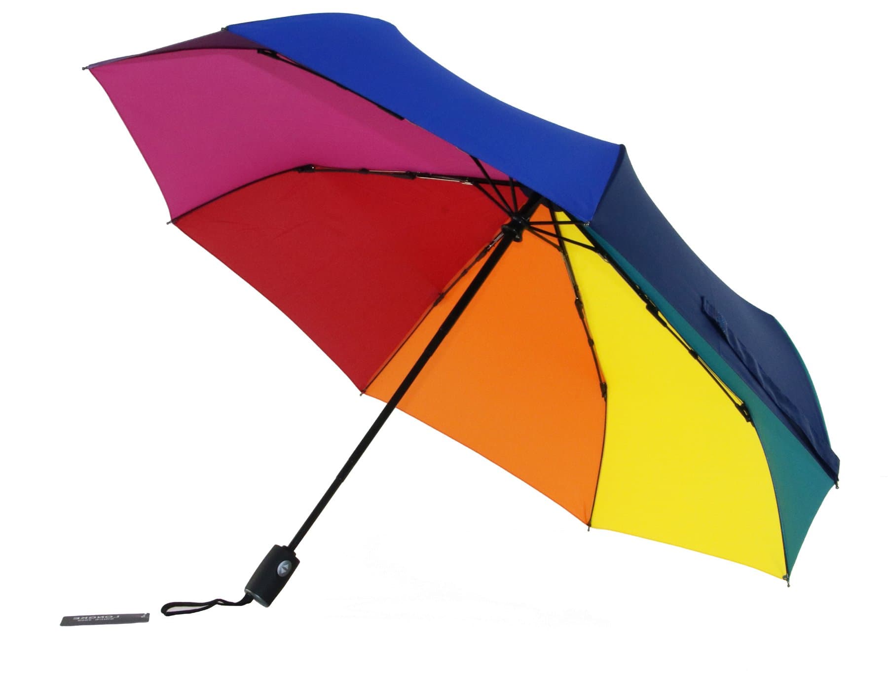 Fully Automatic Umbrella 3 Fold Auto Open/Close Travel Umbrella Windproof Rainproof For Women/Men Using (RAINBOW)