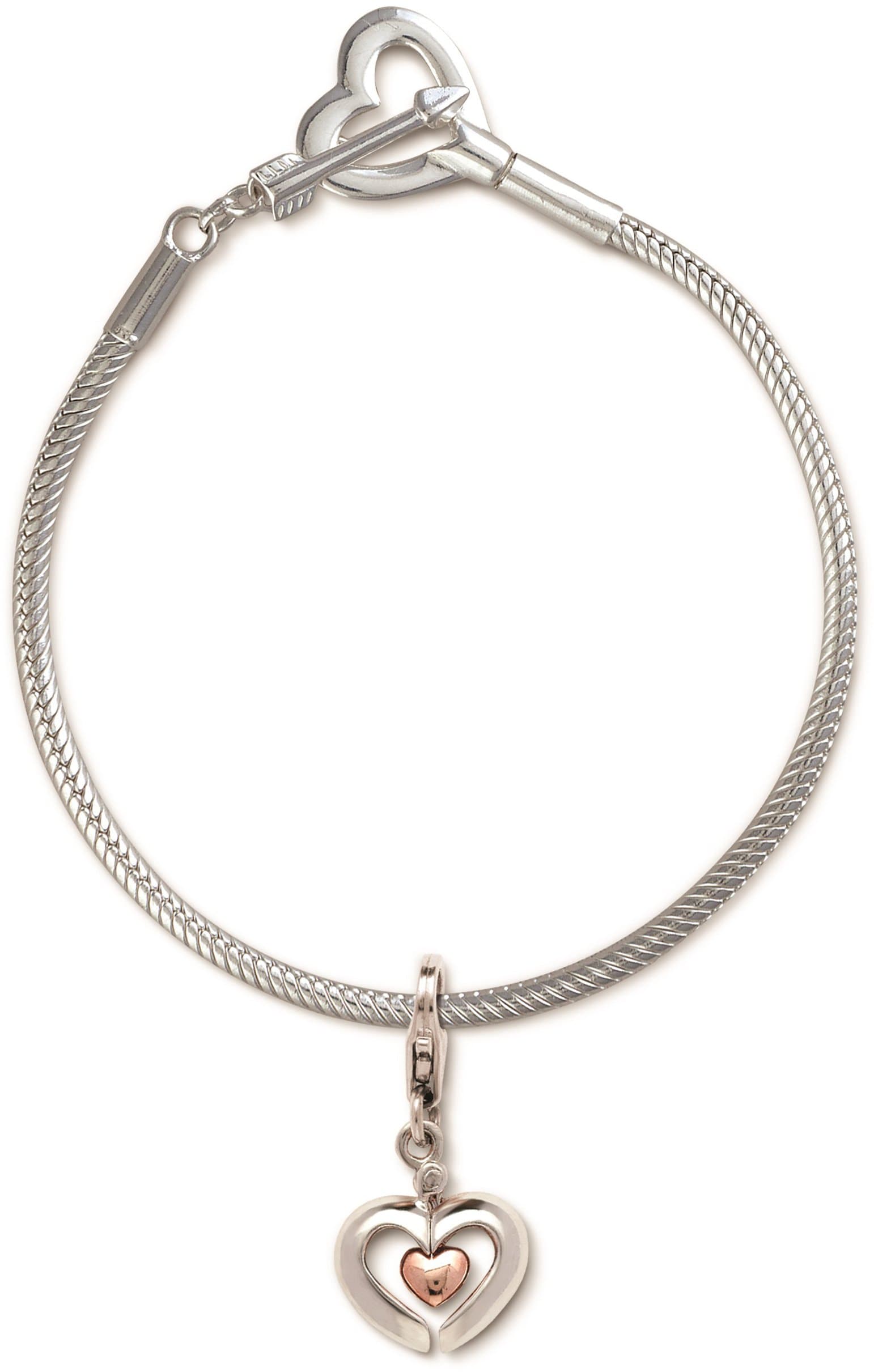 Silvostyle Sterling Silver Charm Bracelet