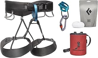 BLACK DIAMOND Men’s Momentum Rock Climbing Harness | Dual Core Construction | Adjustable Waist & Leg Loops