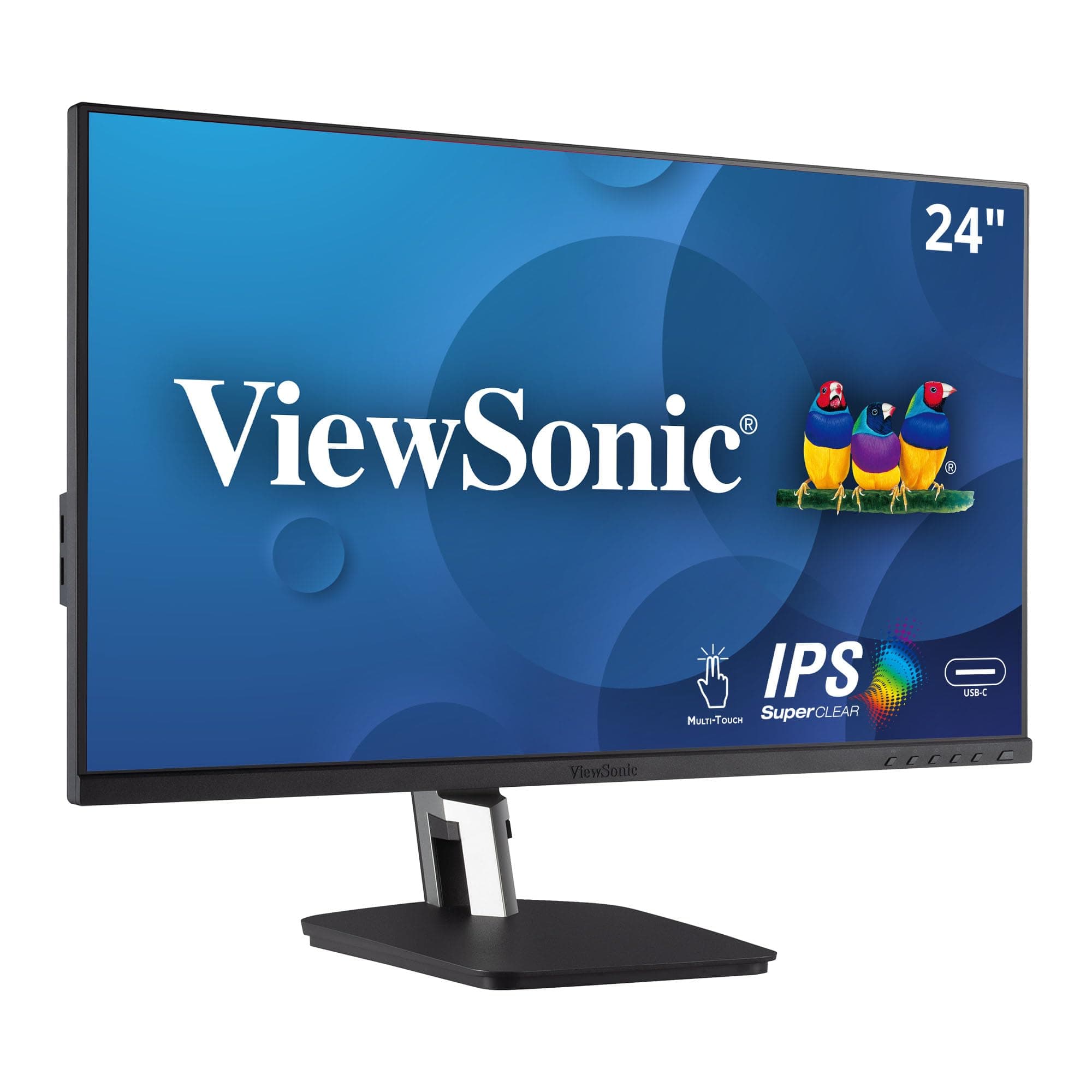 TD2455 24 Inch 1080p IPS 10-Point Multi Touch Screen Monitor with Advanced Dual-Hinge Ergonomics USB C HDMI and DisplayPort Out