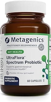 Metagenics UltraFlora Spectrum - Shelf-Stable Probiotic for Gut & Digestive Wellness, Healthy Microbiome & Flora Support* - Non-GMO & Gluten-Free - 2-Month Supply - 60 Capsules