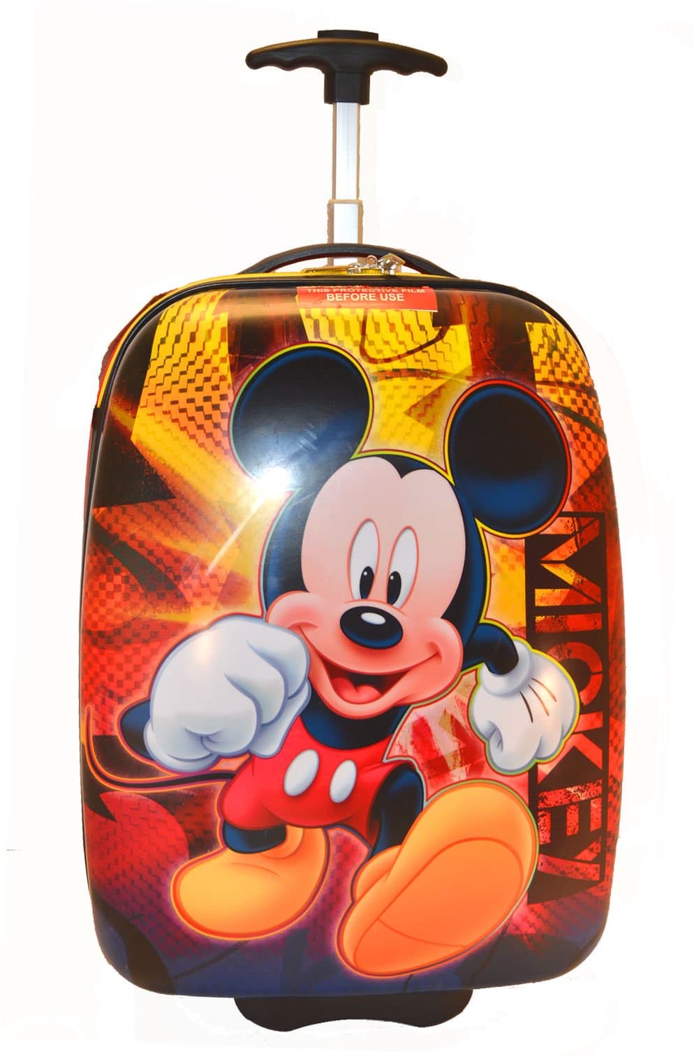 Disney Mickey Mouse Large Pilot Case Rolling Luggage Travel Backpack Hard Shell