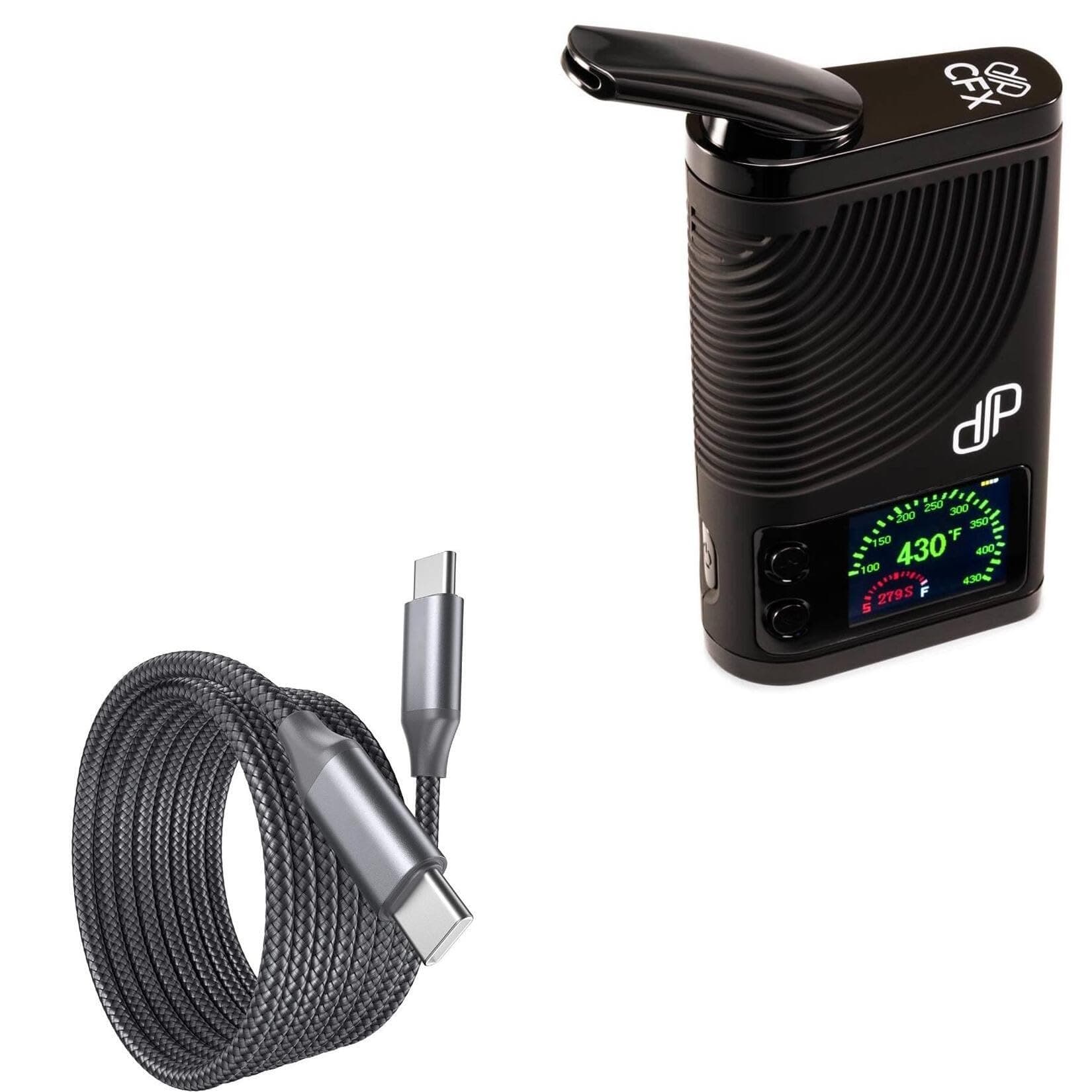 BoxWaveCable Compatible with Boundless CFX+ - DirectSync PD Cable (10ft) - USB-C to USB-C (100W), Long 10 Foot PD Braided Nylon Alloy Cable - Jet Black