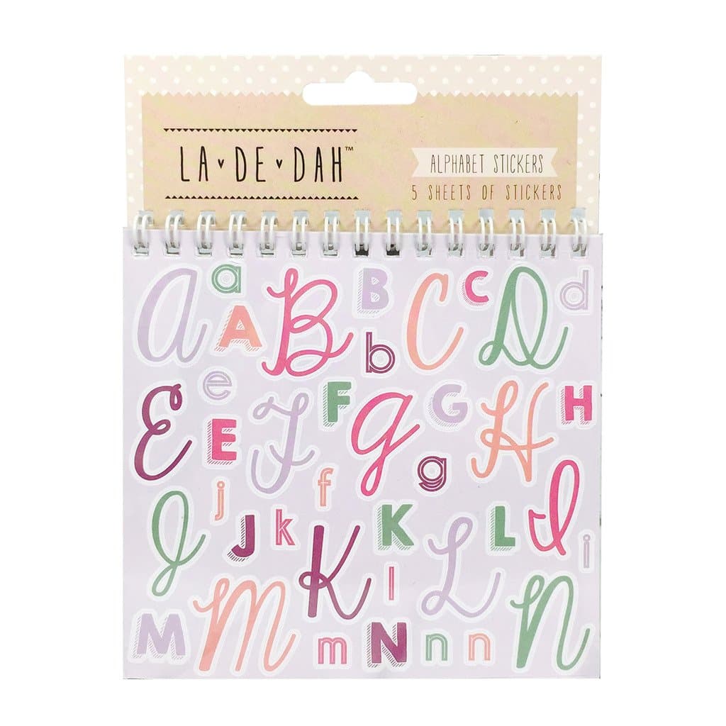 La De Dah Scrapbook Creative Alphabet Assorted Colours Sticker Flip Book