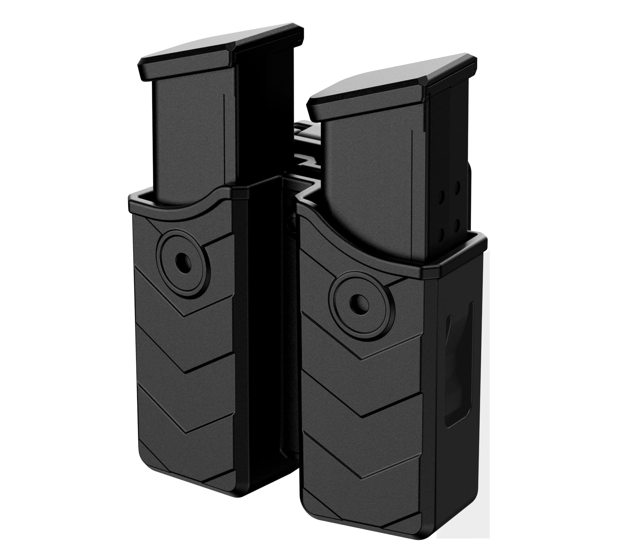 Universal Double Magazine Holster, 9mm 40 45 Magazines Pouch Adjustable Retention Dual Stack Mag Holder for Glock, S&W, Ruger, Sig Sauer, Taurus, Beretta, Springfield and More Similar-Size Mags
