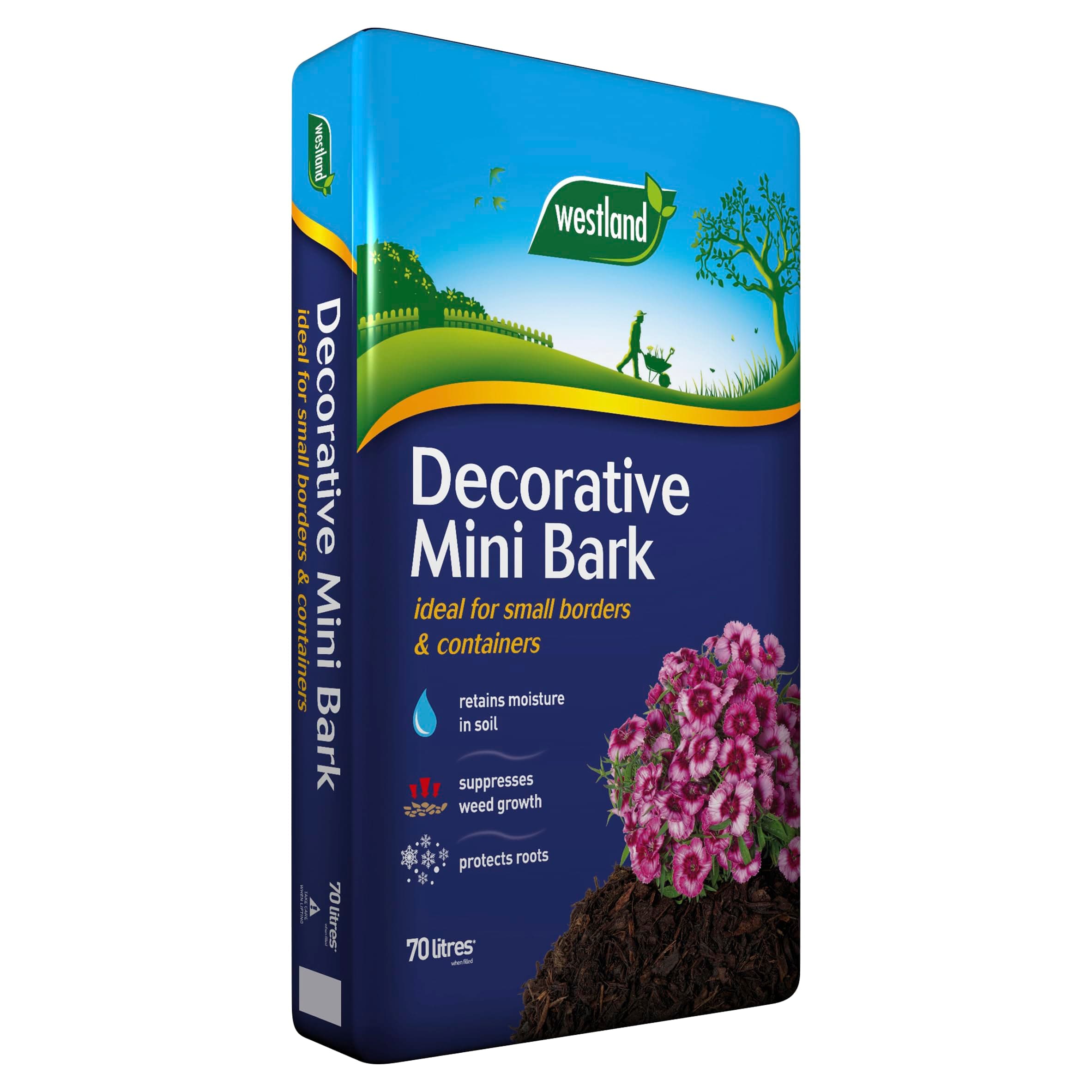 70L WESTLAND DECORATIVE MINI BARK BED BORDER WEED SUPPRESSION CONTAINER PLANT