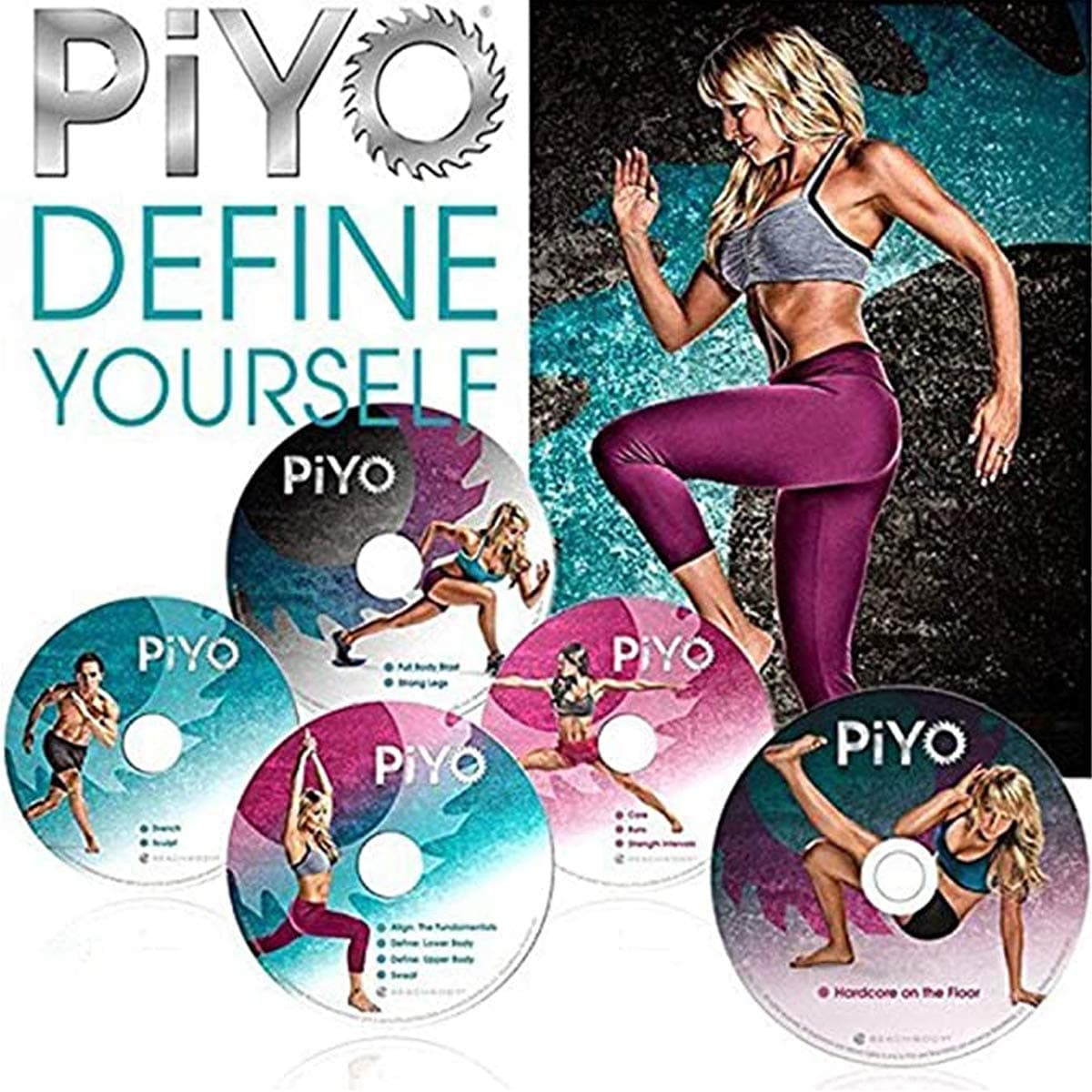 ZONEV PiYo Base Kit 5 DVDs Workout with Exercise Videos & Fitness Tools and Nutrition Guide