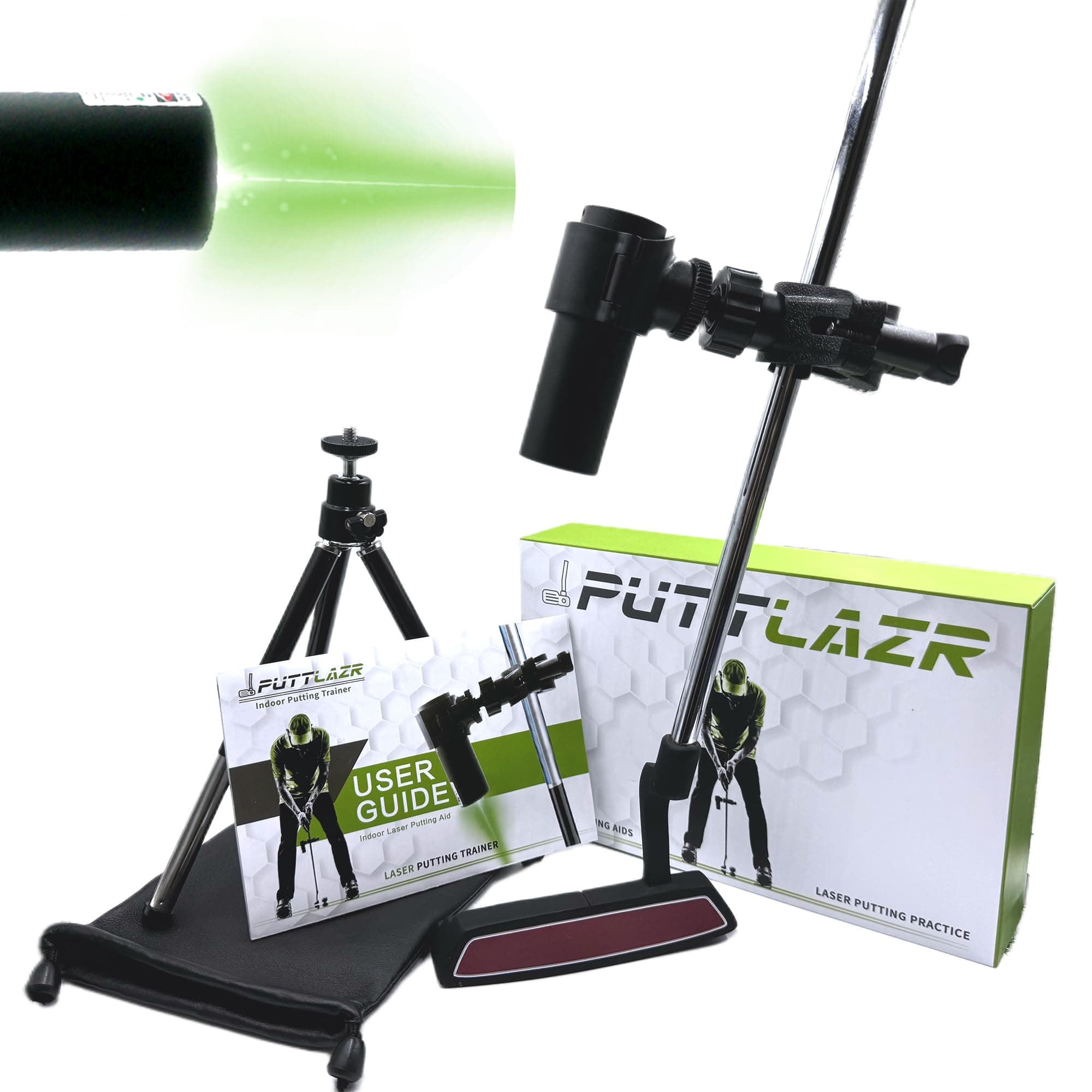 Green Line Indoor Golf Putting Trainer - Perfect Alignment Tool for Men, Golf Accessories