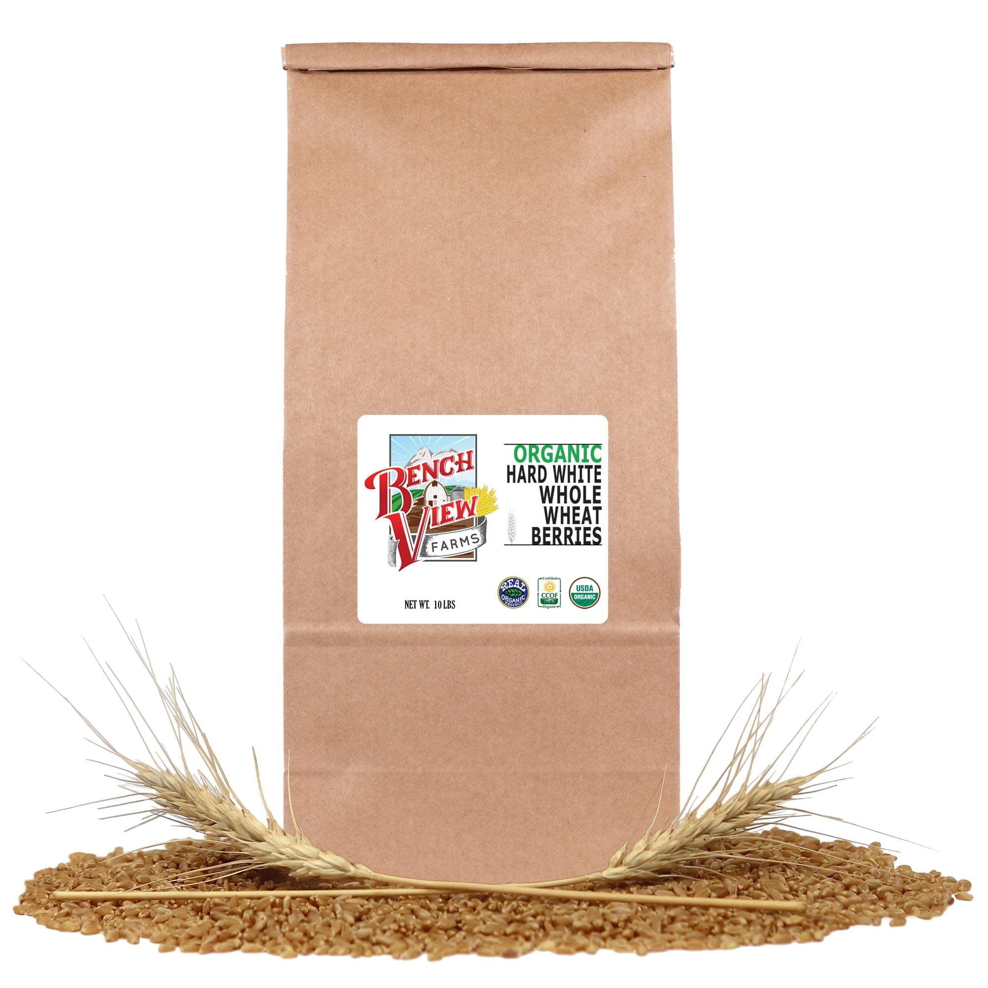 Organic Hard White Wheat Berries - 10lbs