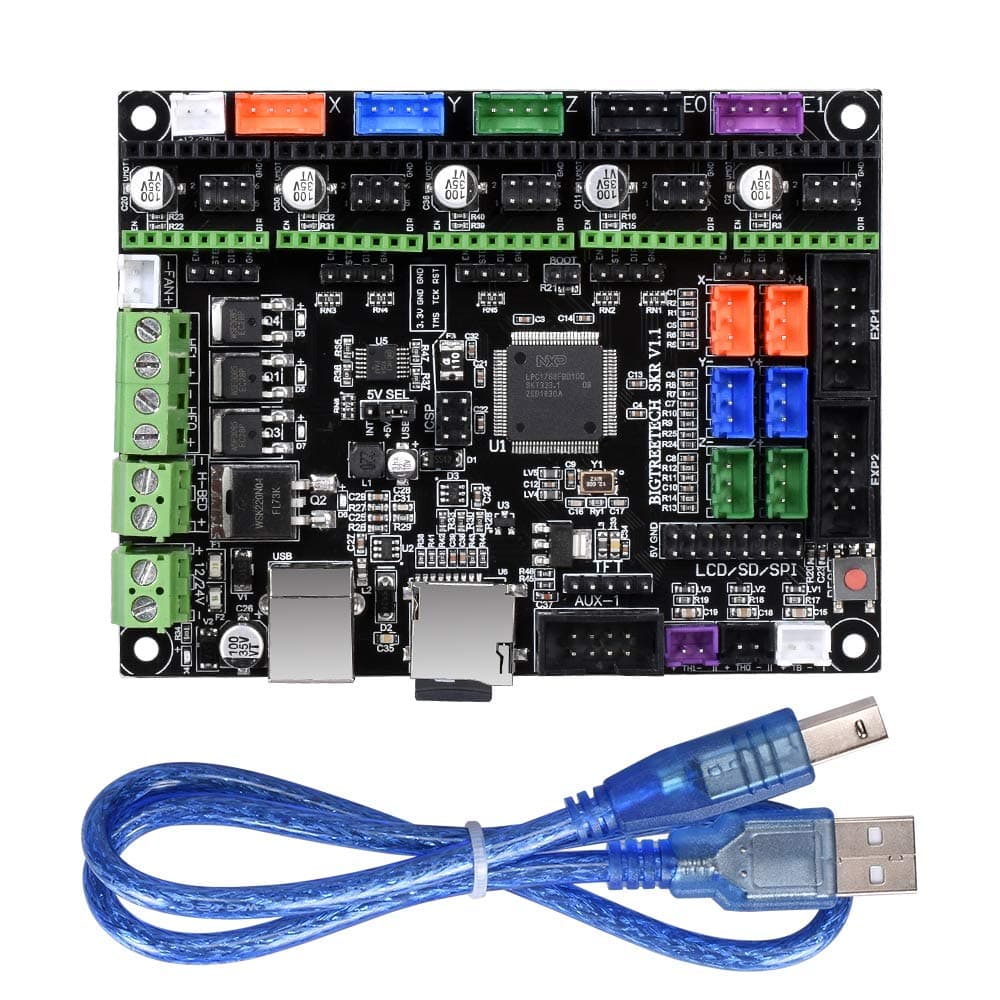 3D Printer Part SKR V1.1 32-Bit Control Board Open Source Smoothieboard Marlin 2.0 Support TMC2130 TMC2208 Driver 12864 LCD