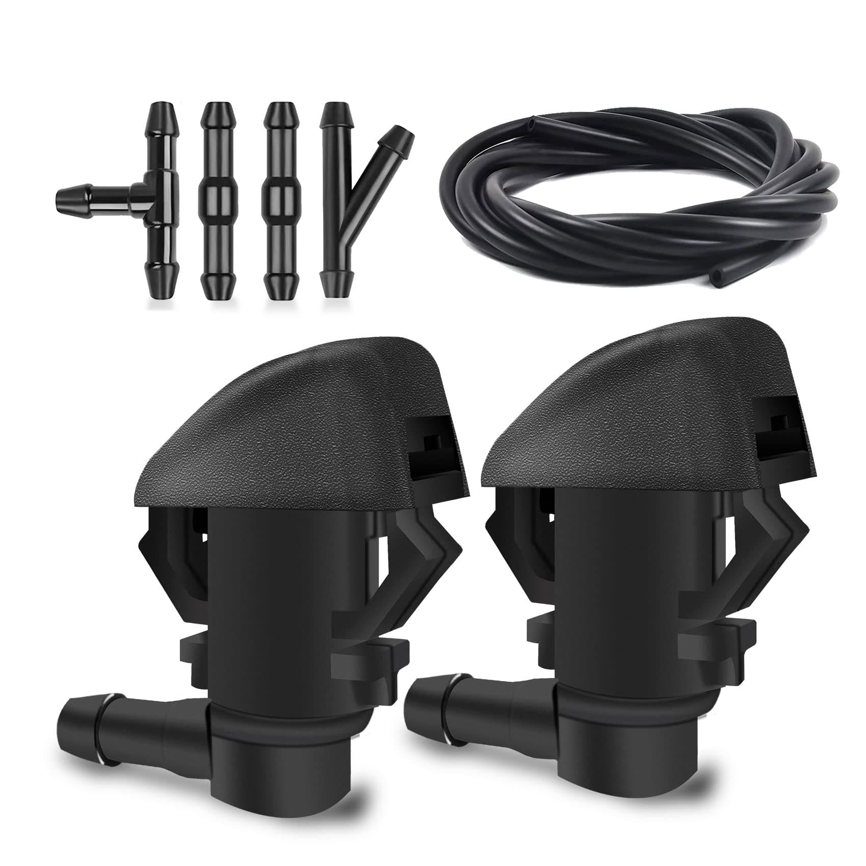 deemars Windshield Washer Nozzles Kit, Front Windshield Spray Nozzles Wiper Spray Washer Jet and Fluid Hose with Connectors for Honda Pilot 2009-2012 2014 2015, Replaces OEM # 76810-SZA-A01ZA