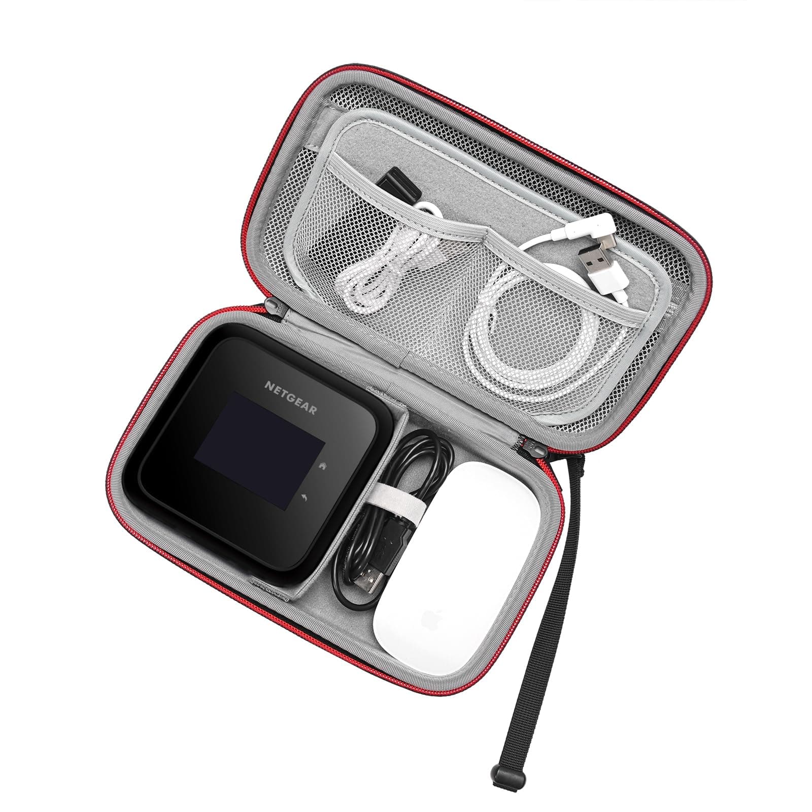 Carrying Case for NETGEAR Nighthawk M1 / M2 / M6 Pro / M5 / M6 WiFi Mobile Hotspot Router MR1100/ MR2100/MR6450/MR5200/MR6150- Fits Nighthawk Mobile Router, Charger, Charging Cable (Black)