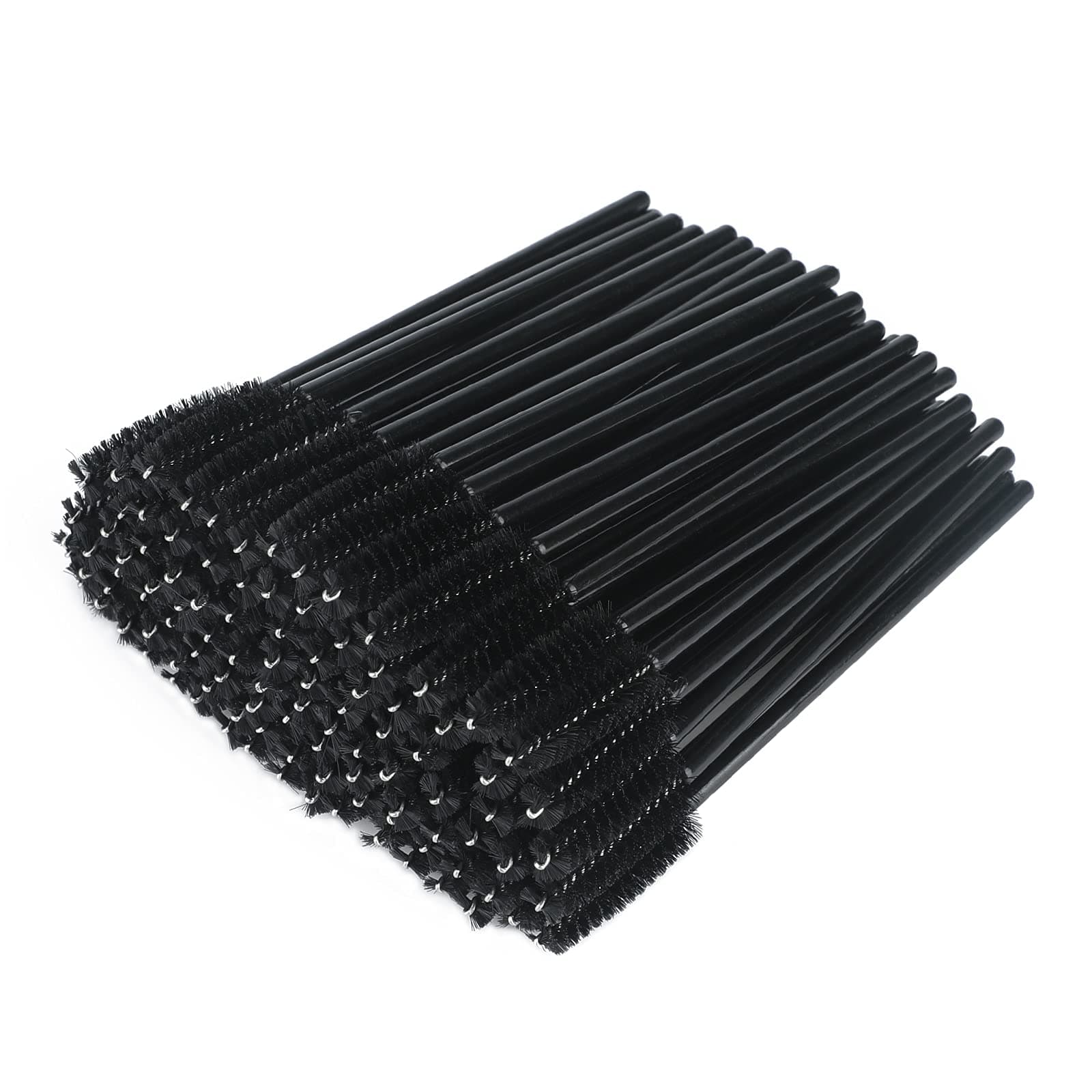 G2PLUS Eyelash Applicator Brush, 100 PCS Disposable Eyelash Mascara Brushes Wands Applicator Eyebrow Brush, Eyelash Extension Supplies (Black)