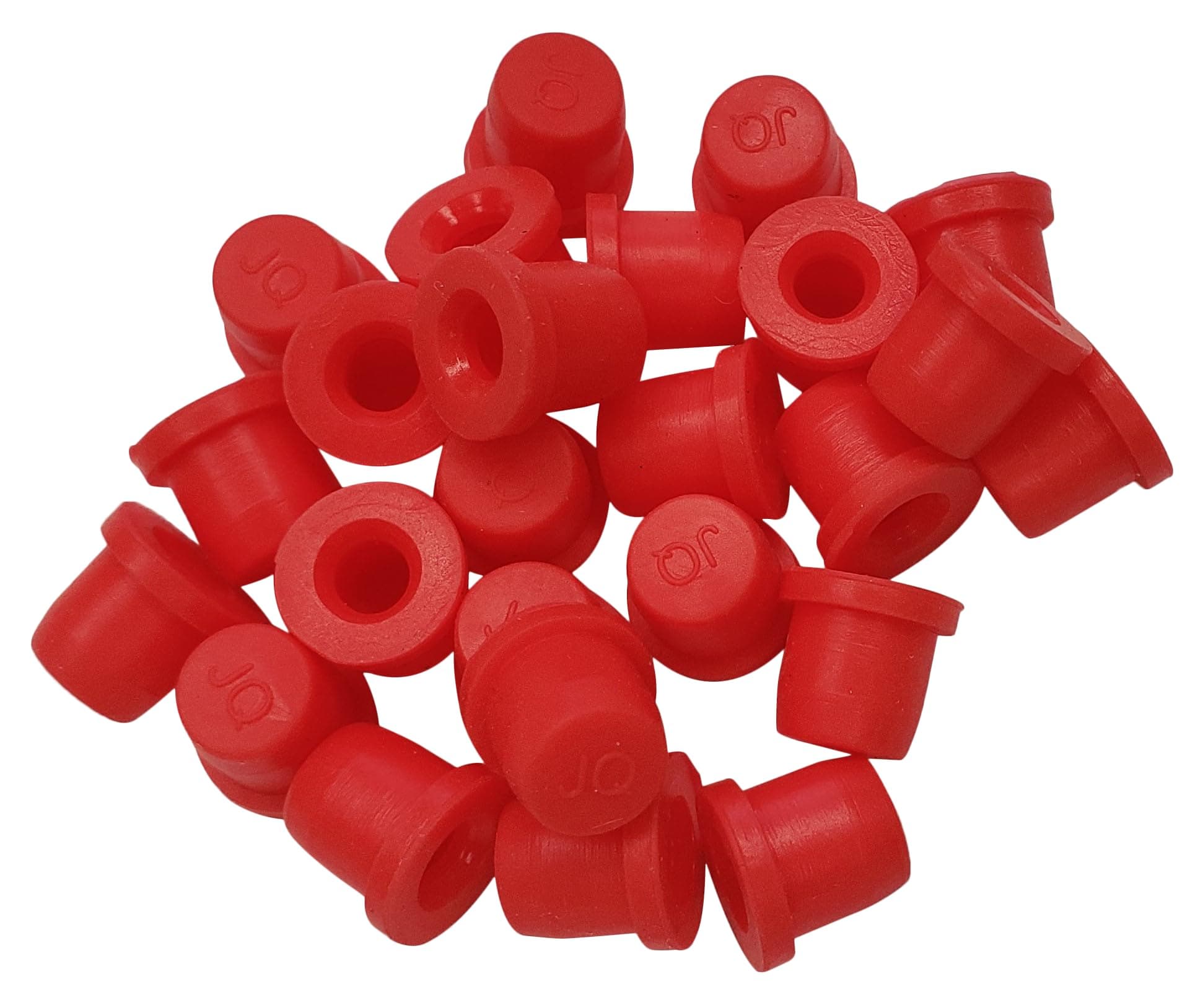 (25 Pack) Red - Brake Bleeder Screw Caps Grease Zerk Fitting Cap Rubber Dust Cover