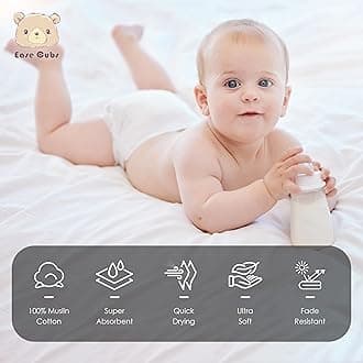 12 Pack Muslin Washcloths for Baby - 100% Cotton Baby Wash Cloths for or Baby Face Body Comfy and Soft for Newborn Infants Kids Girls and Boys - 12"x12" - Brown