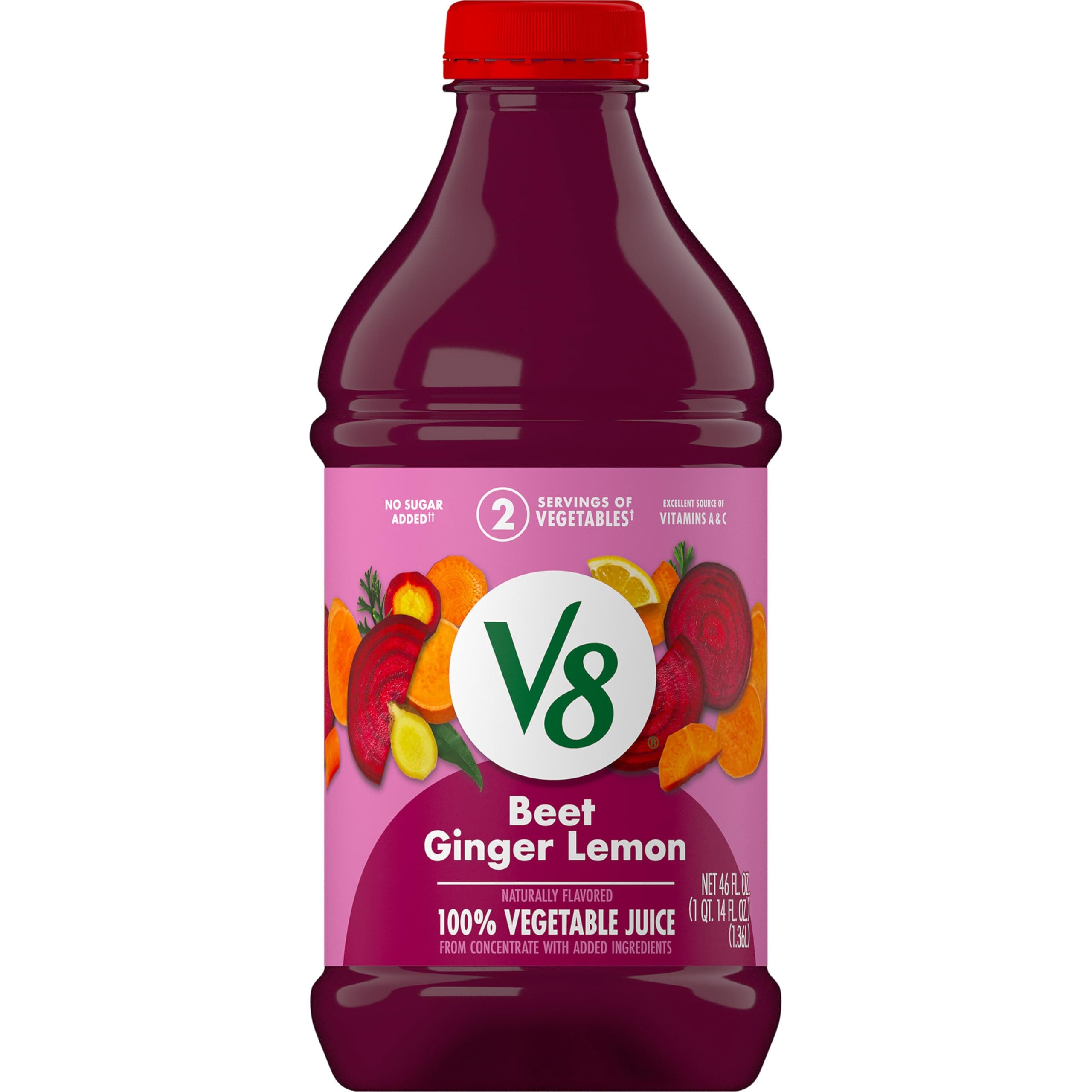 Beet Ginger Lemon 100% Vegetable Juice, 46 fl oz Bottle