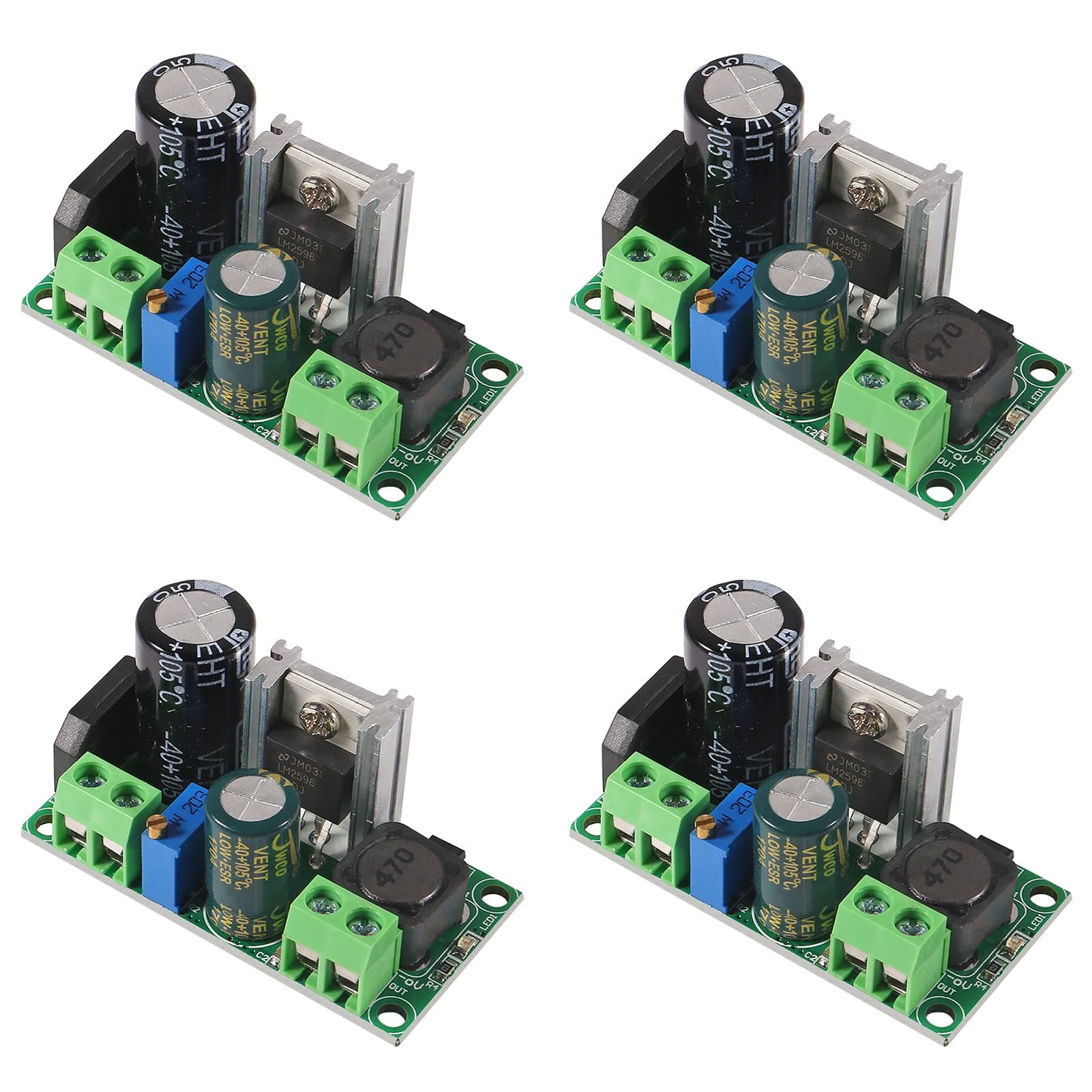 UMLIFE 4PCS AC/DC to DC Step Down Buck Converter AC 5-30V DC 5-48V 24V 36V 48V to DC 2.5-35V 12V Voltage Regulator Board 2A Adjustable Volt Power Supply Module
