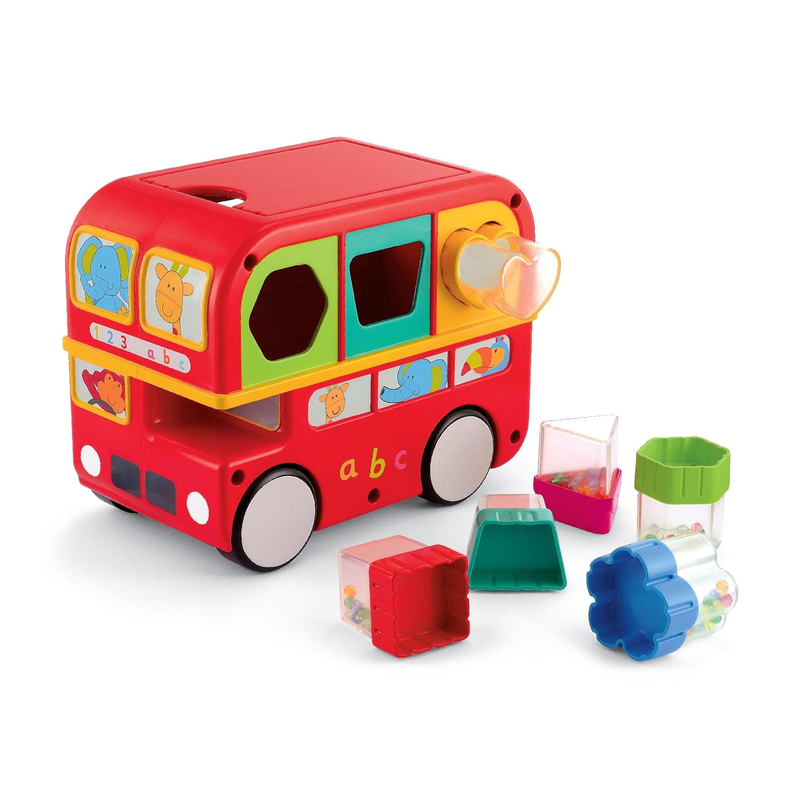 Funskool Shape Sorting Bus, Educational Push Along Toys for Kids, Encourages Learning & Development, Fun Activity for Babies, Gift Set for Kid, Age 6+ Months
