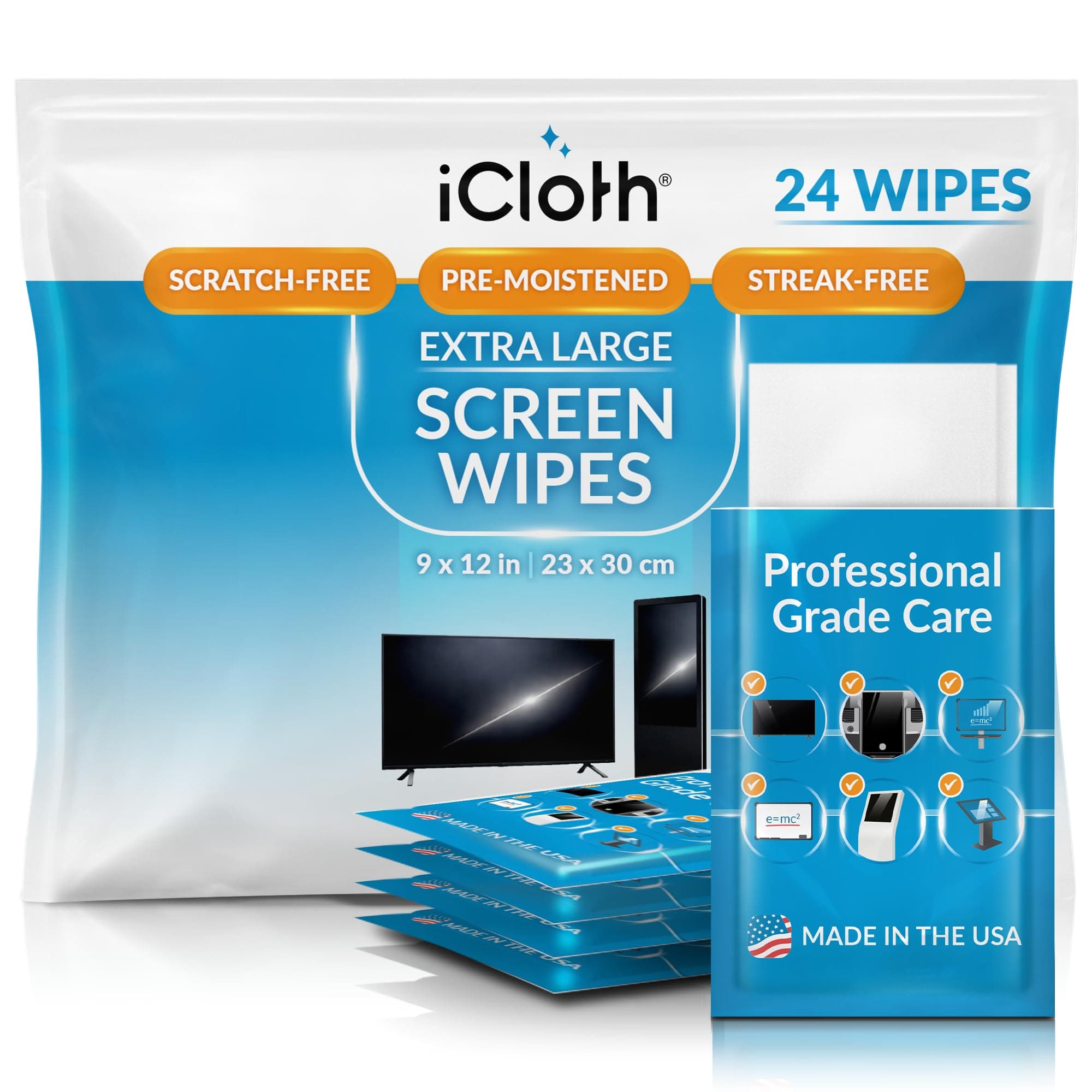 TV (LED, LCD, OLED) & Large Screen Cleaning Wipes