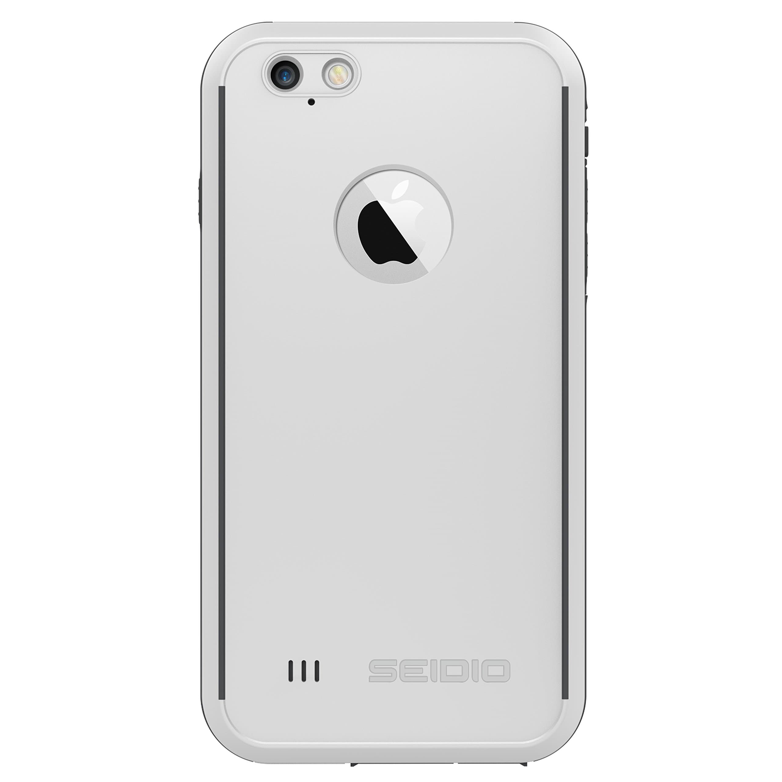Seidio OBEX Waterproof Case for the iPhone 6 Plus/6s Plus [Drop Proof] [Everyday Protection] - Retail Packaging - White/Gray