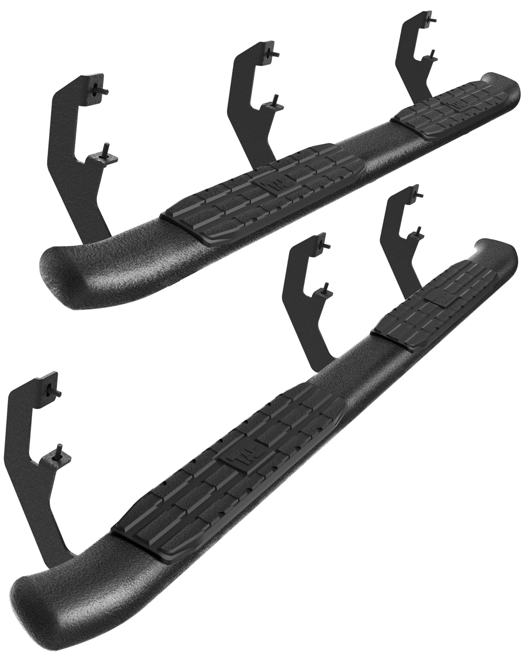 TAC Side Steps Running Boards Compatible with 2019-2025 Chevy Silverado/GMC Sierra 1500 | 2020-2025 Silverado/Sierra 2500 3500 Double Cab Truck Pickup 4.25" Texture Black Side Bars Nerf Bars 2Pcs